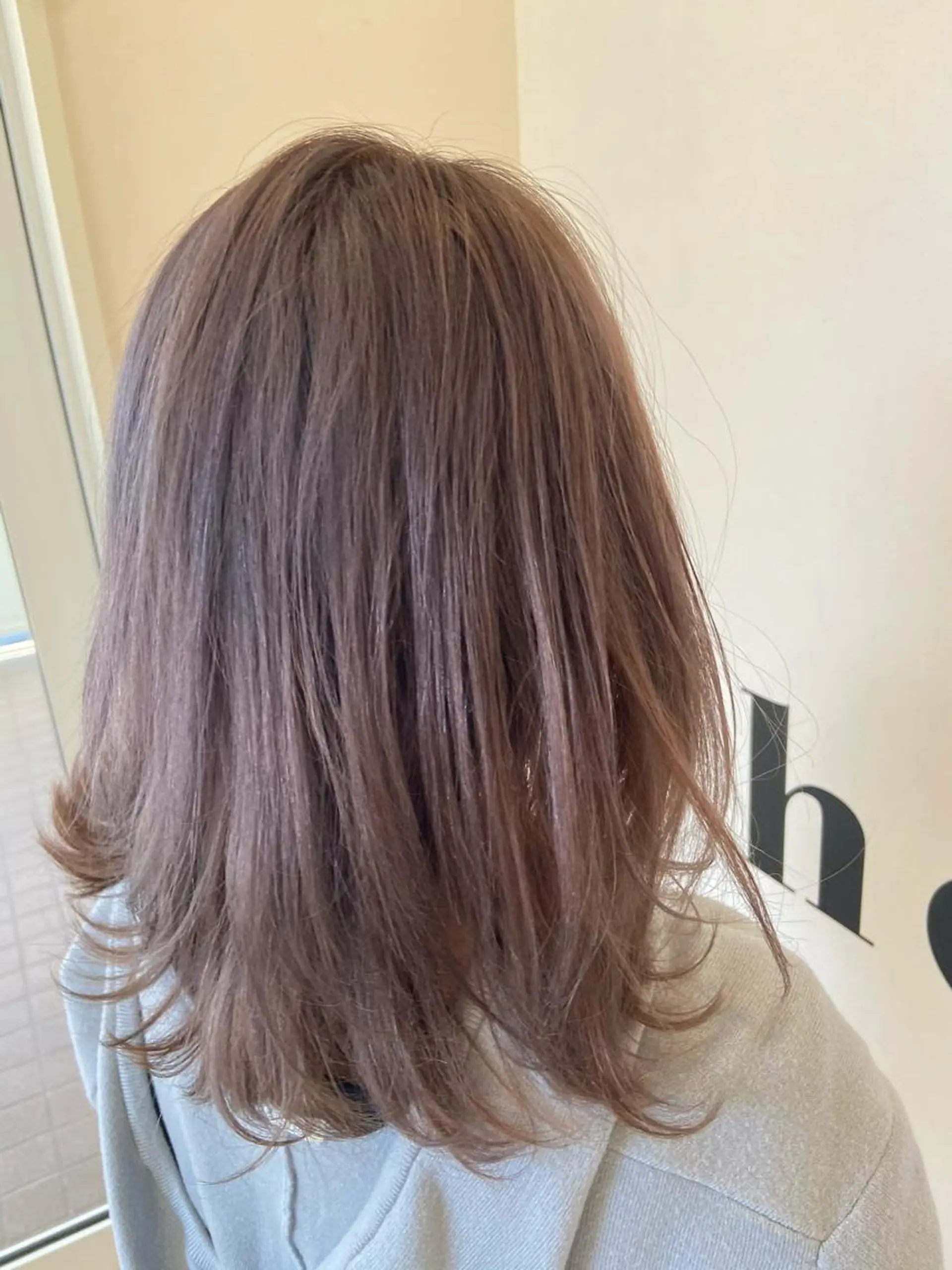 セミロング カラー アディクシーカラー パープルカラー ヘアカラー トリートメント 透明感/ブリーチ縮毛 /髪質改善/星野純一のヘアスタイル