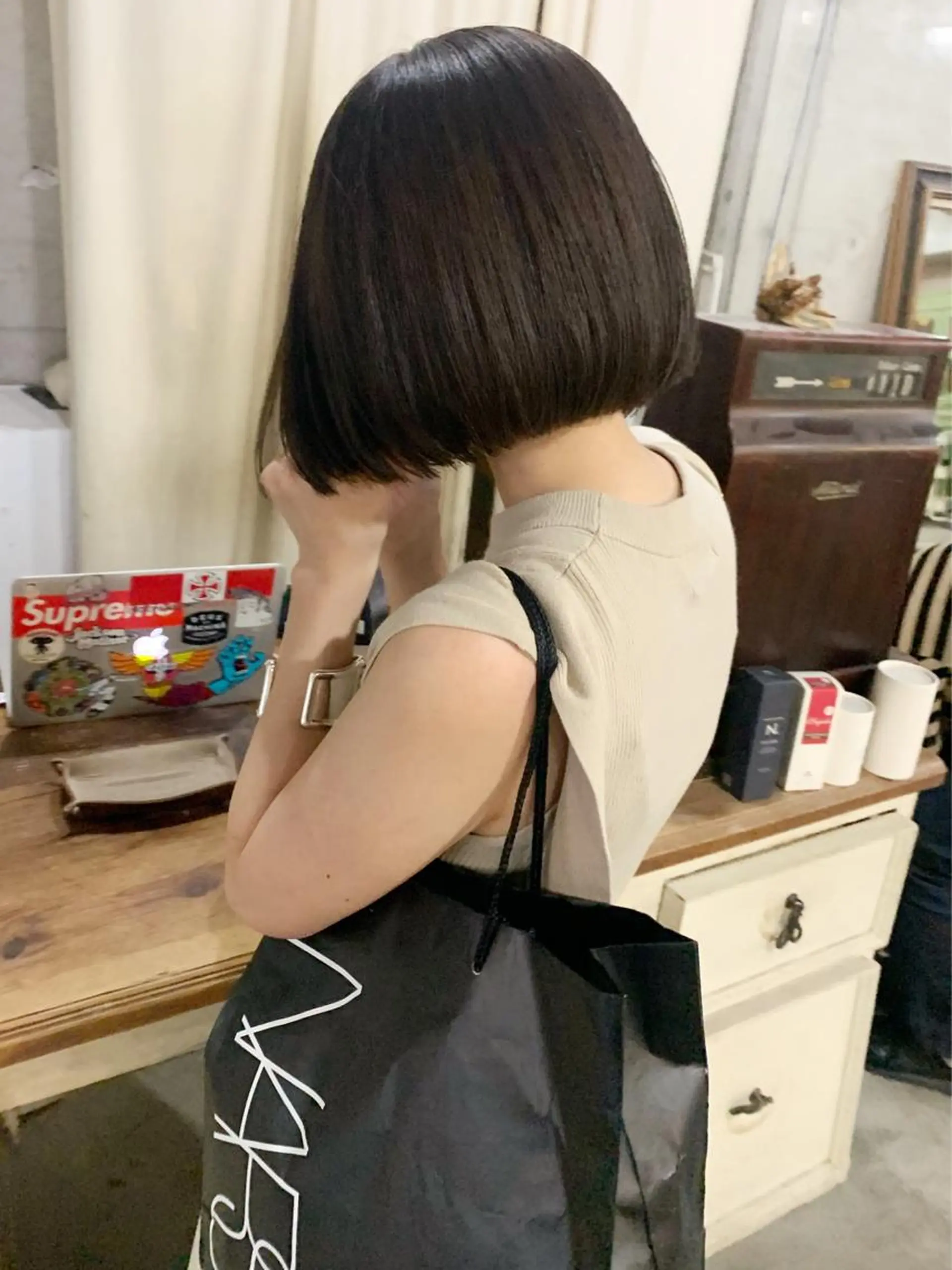 ショート カラー ボブ kimika🥑 メンズ/髪質改善のヘアスタイル
