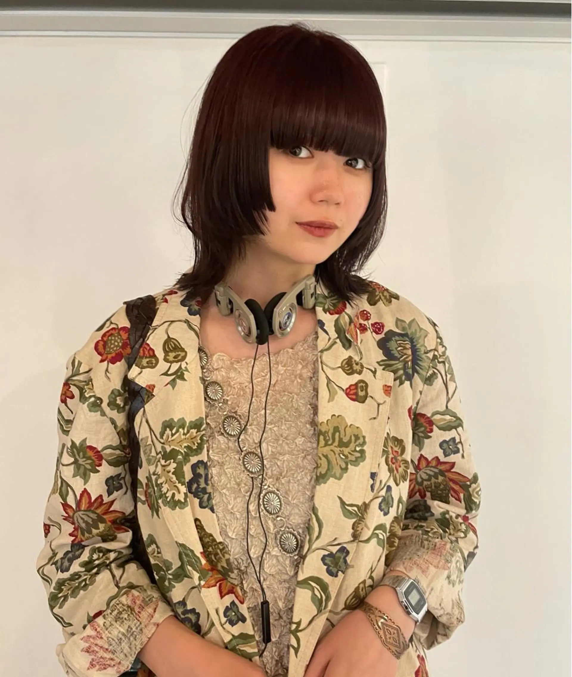 ミディアム ウルフカット カット ヘアカラー トリートメント chiharu ボブ/ショートのヘアスタイル
