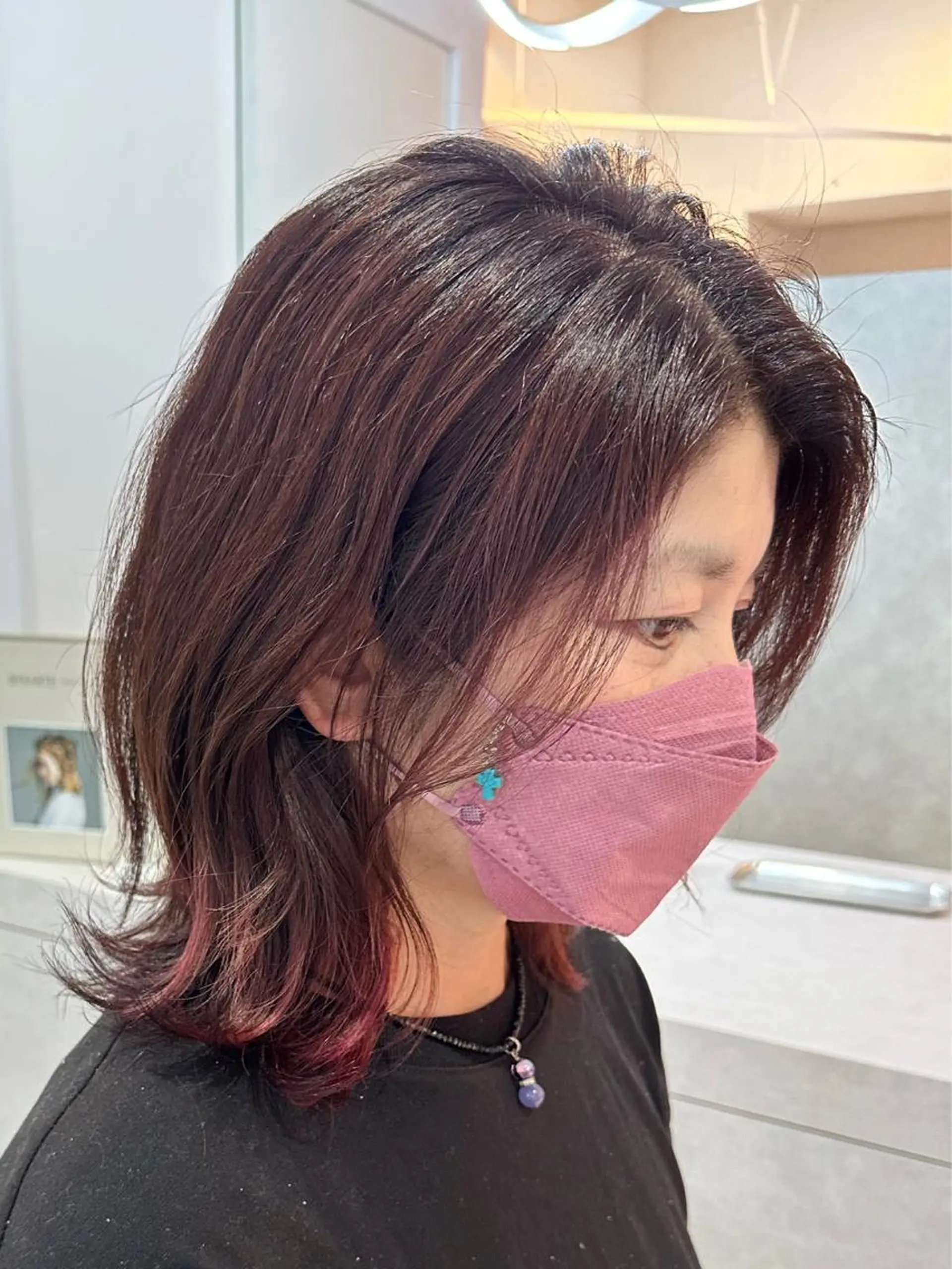 ミディアム カラー ショートボブ ミディアムパーマ ベージュカラー ブリーチ ケアブリーチ hair salon suiw所属・ショート✂︎メンズ 特化‬吉田義隆のヘアスタイル