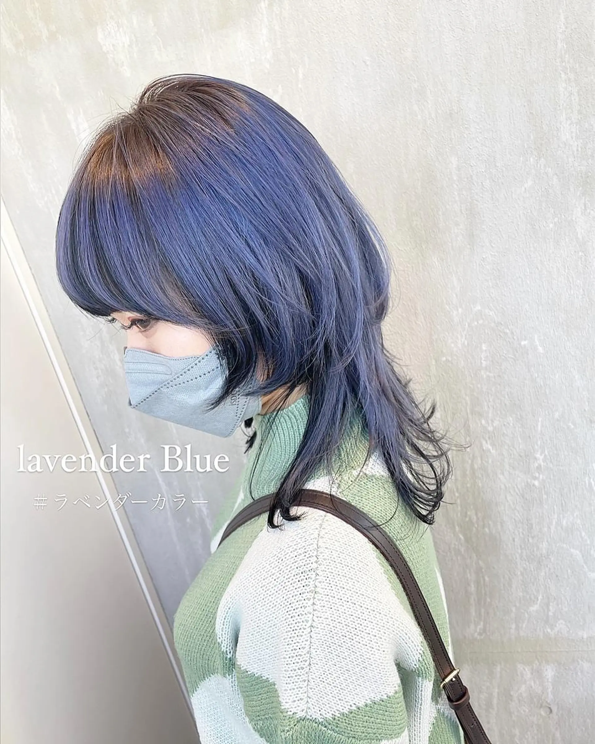 ミディアム カラー ブルーカラー ラベンダーカラー Licol所属・12月期間限定 クーポンありリコルのヘアスタイル