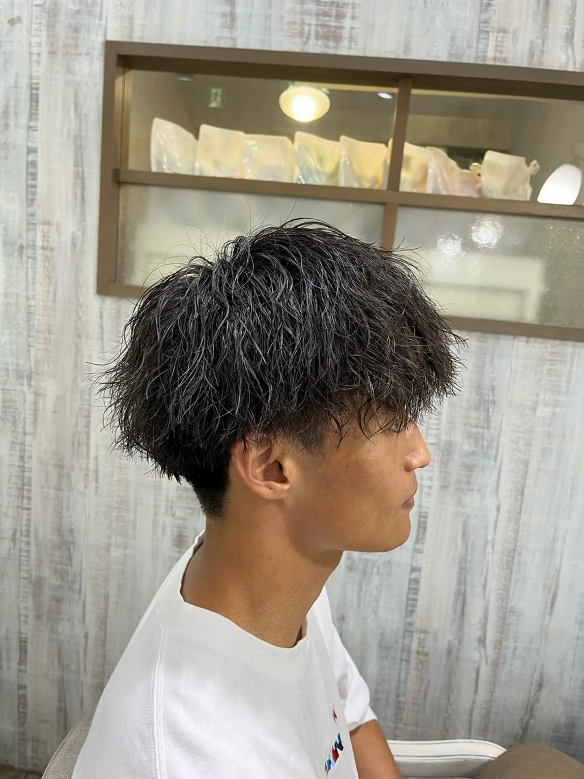 パーマ メンズ カット パーマ トリートメント イシジマ タカナリのヘアスタイル