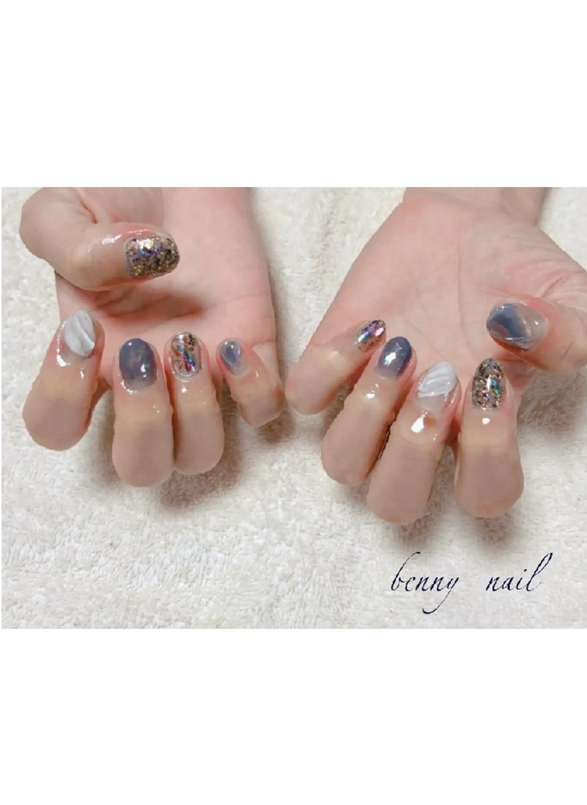 ネイル ニュアンスネイル 最終受付23時半 benny nailのネイルデザイン