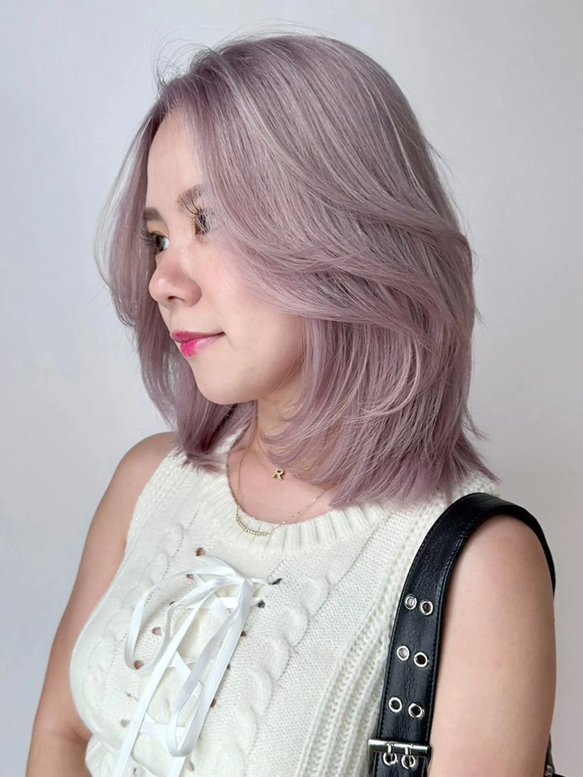 カラー ミディアム ボブレイヤー ボブ 顔まわりレイヤー レイヤーカット カット ヘアカラー トリートメント ITbyALBUM 藤沢店のヘアスタイル