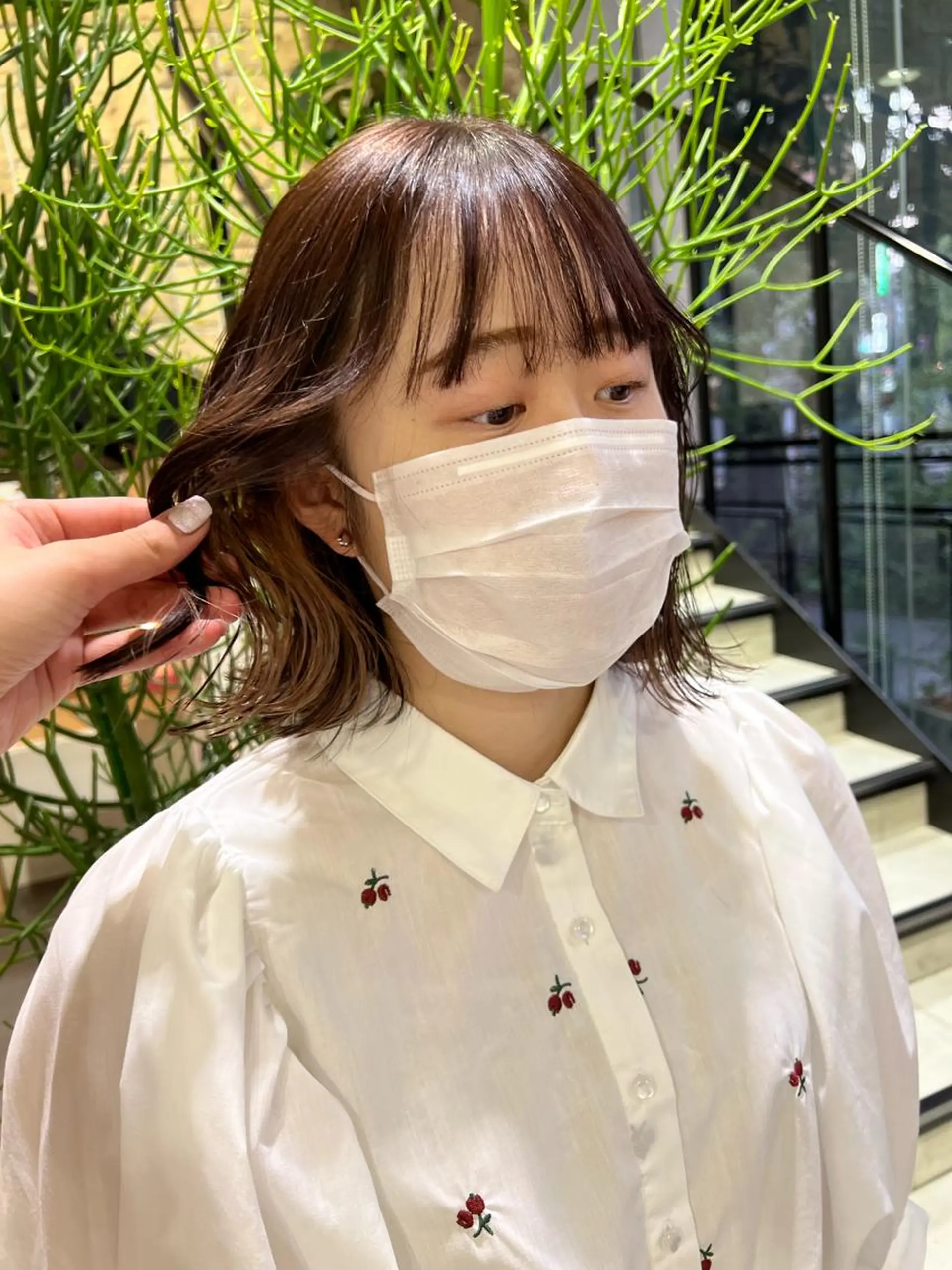 ショート カラー ヘアアレンジ インナーカラー ボブ ヘアカラー チャンモリパーマ/韓 国/Minami🦋のヘアスタイル