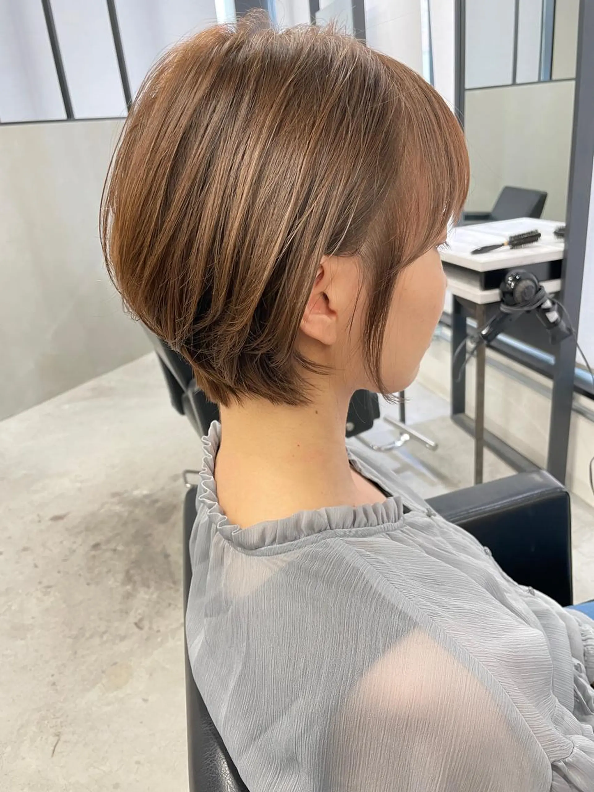 ショート ショートヘア カット ヘアカラー トリートメント 福永速人 /メンズパーマのヘアスタイル