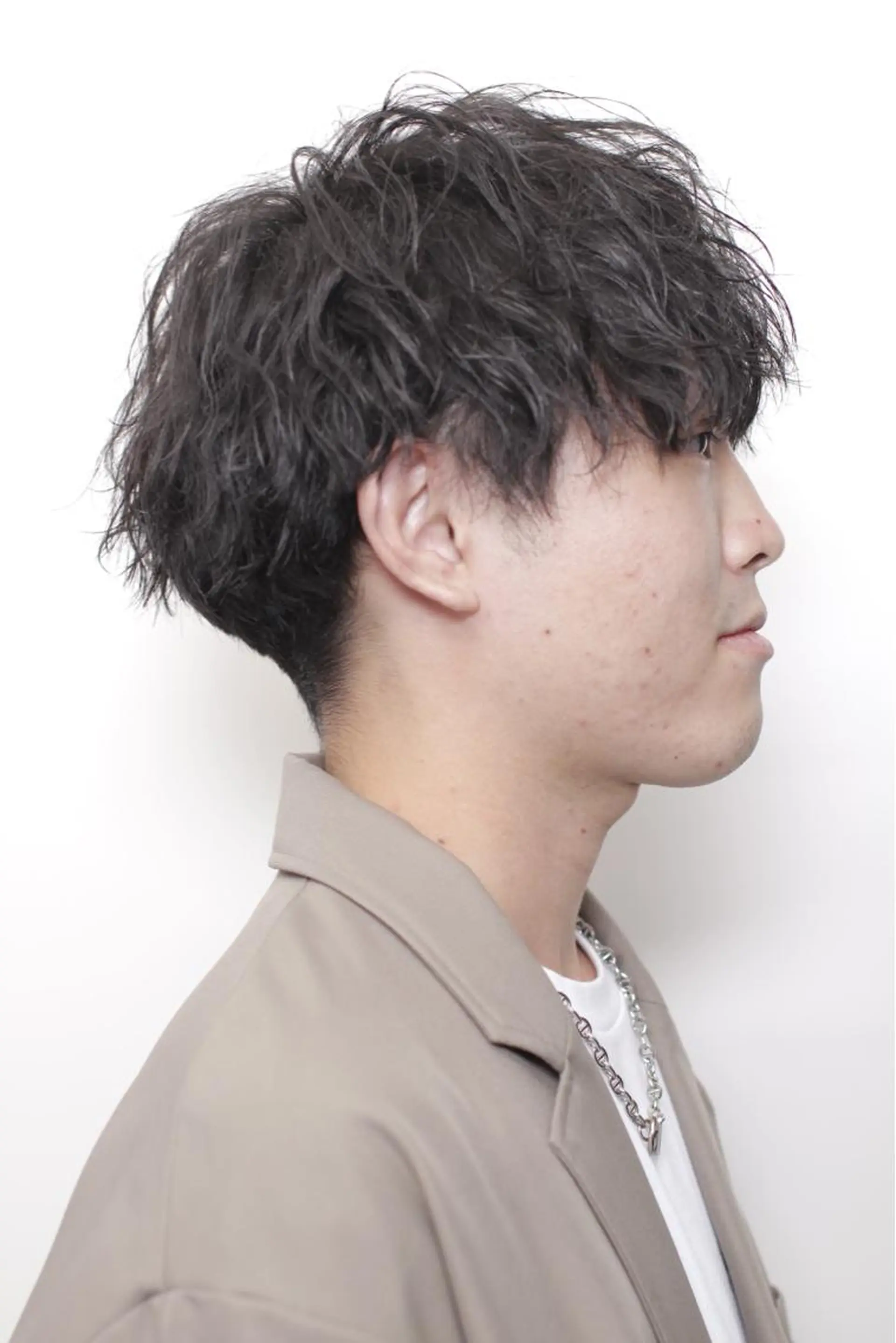 パーマ メンズ センターパート 川島爽楽のヘアスタイル