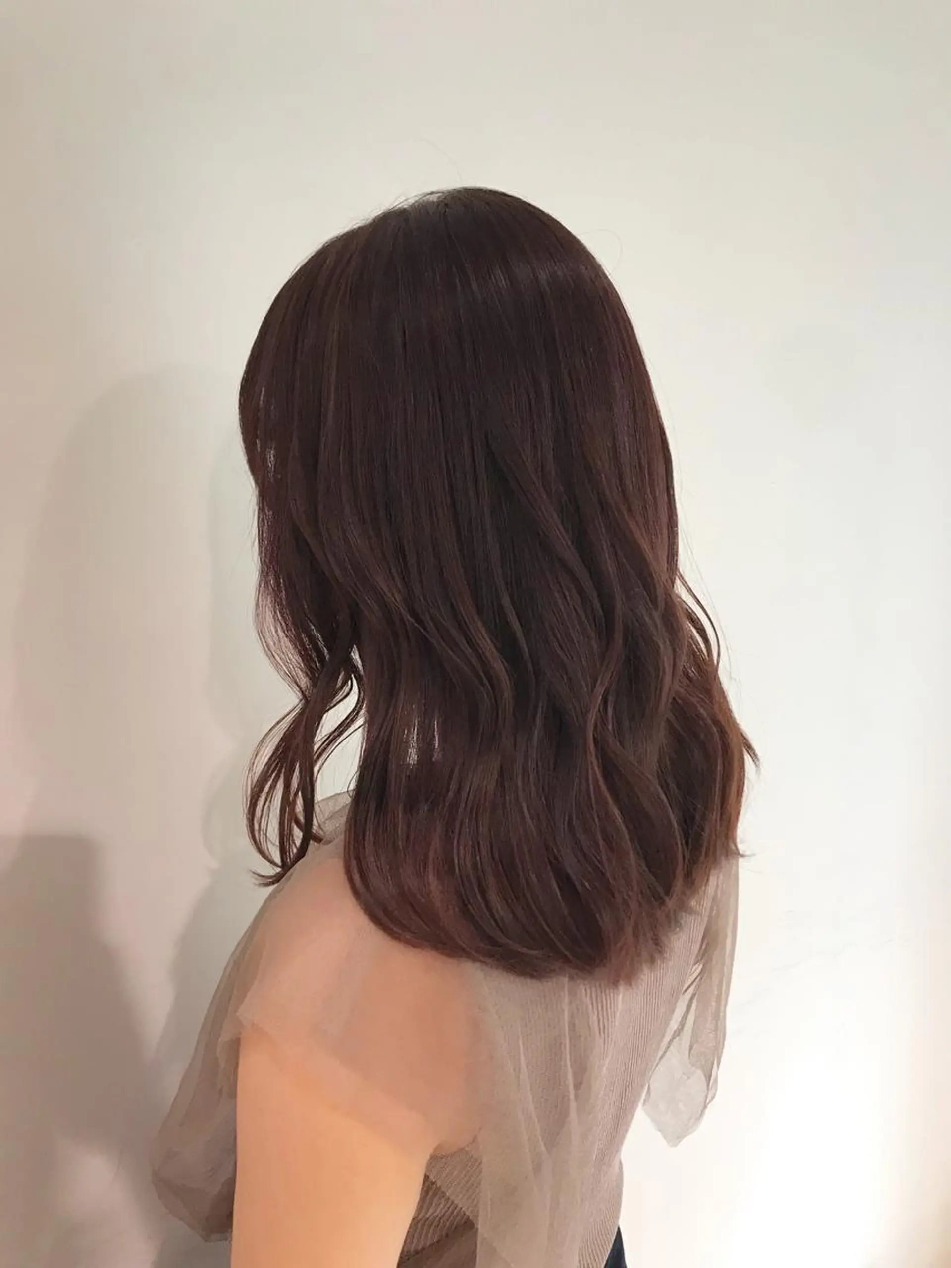 セミロング カラー カット ヘアカラー トリートメント ikeda shioriのヘアスタイル