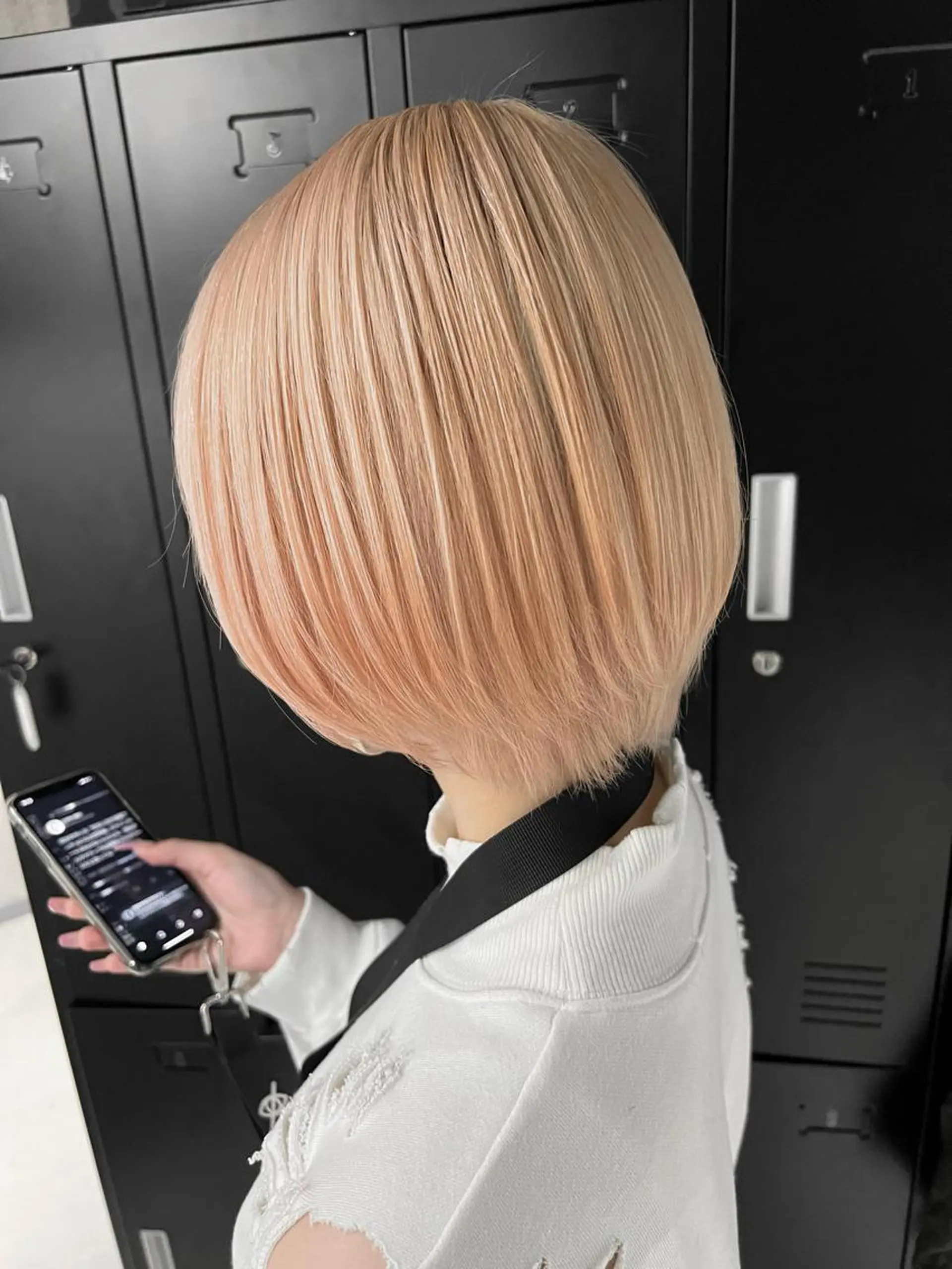 ショート カラー ヘアアレンジ ベージュカラー ミルキーベージュ 髪質改善_WHITE RYUSUKEのヘアスタイル