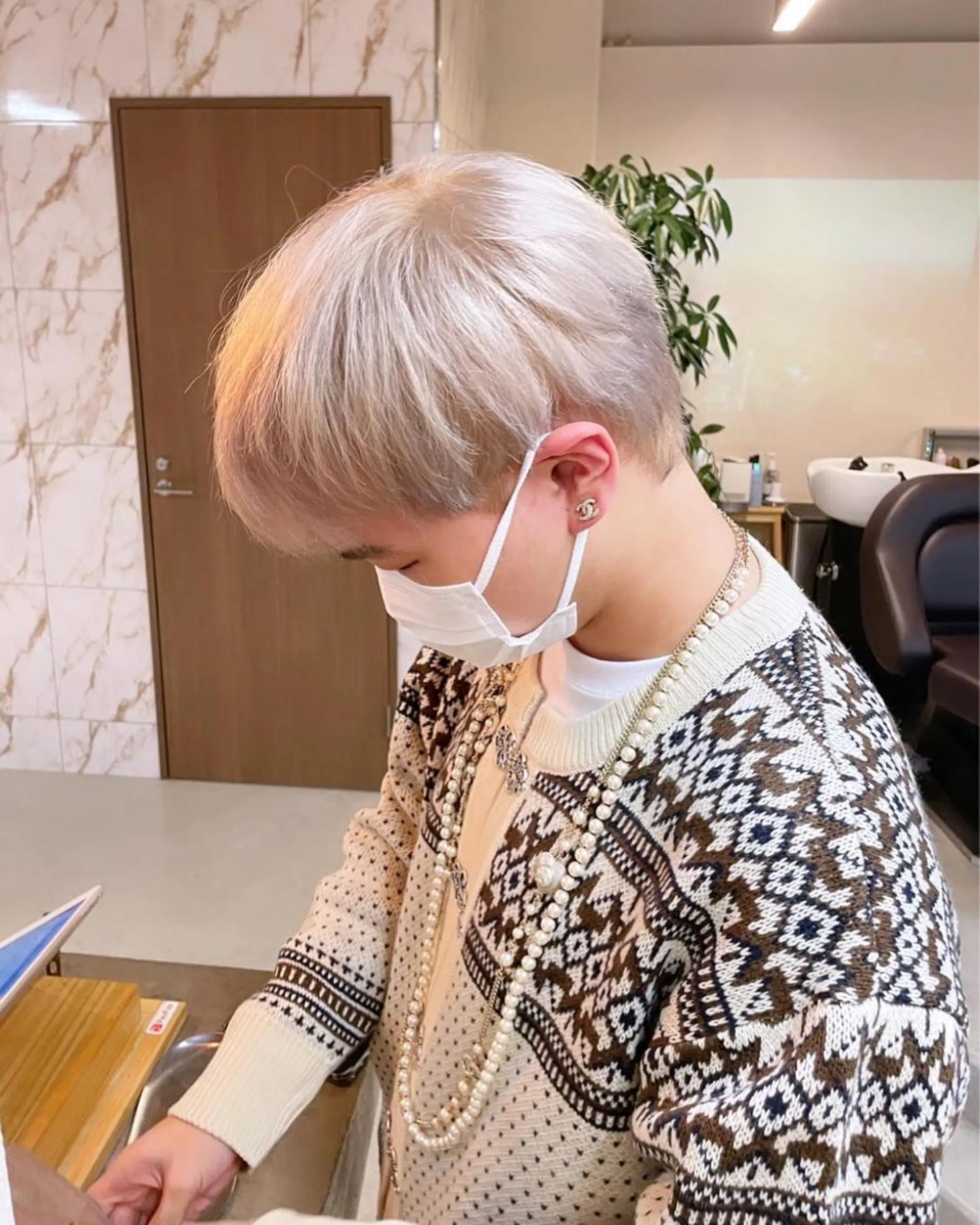 ショート カラー メンズ メンズ韓国風 韓国風ヘア カット ヘアカラー トリートメント ヘアセット Masena所属・💎韓国風レイヤー /ボブ💎Namiのヘアスタイル