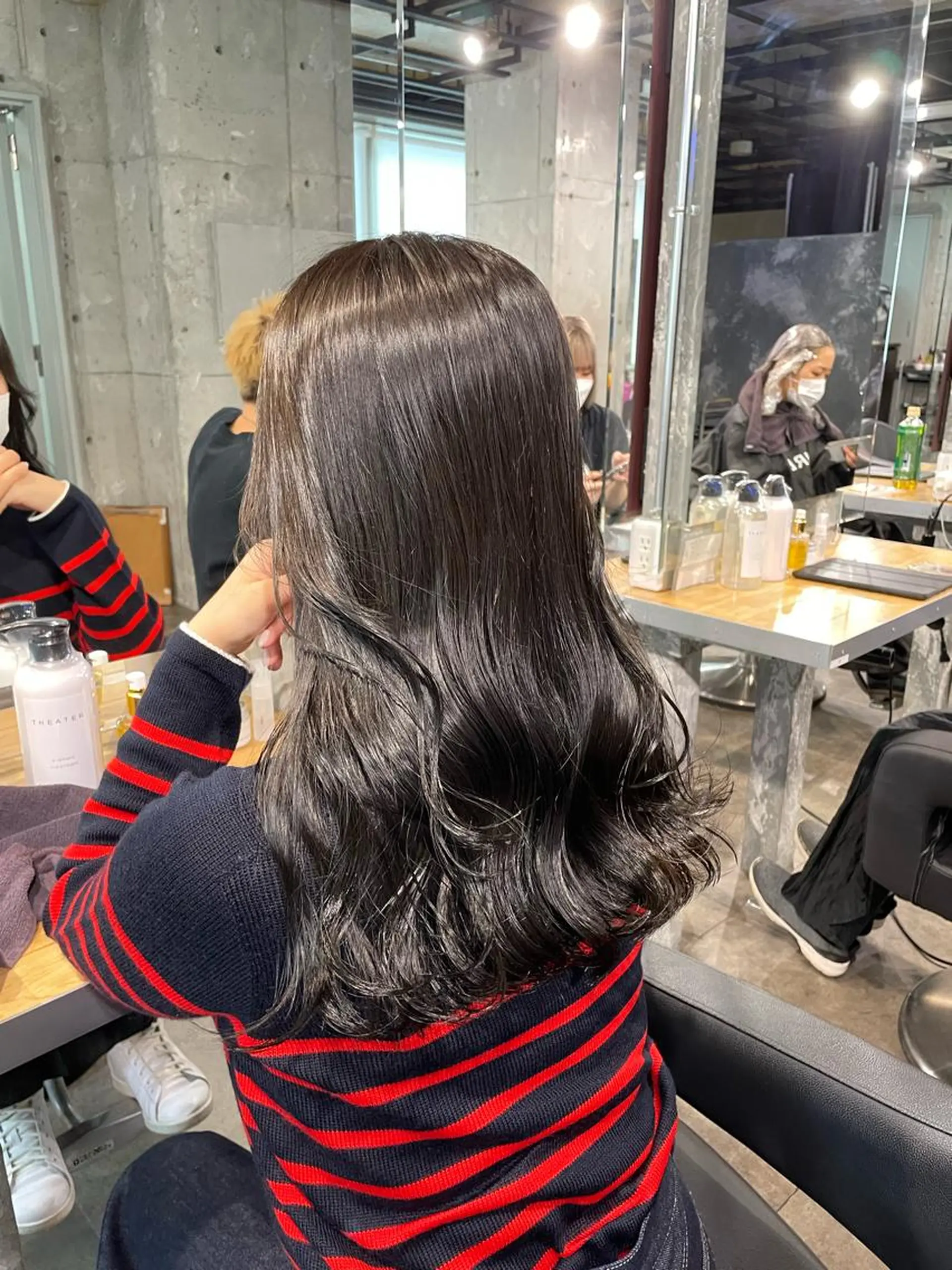 ロング カラー カット ヘアカラー トリートメント ヘアセット I'S.横浜所属・赤み消しカラー 🍀JUNKIのヘアスタイル