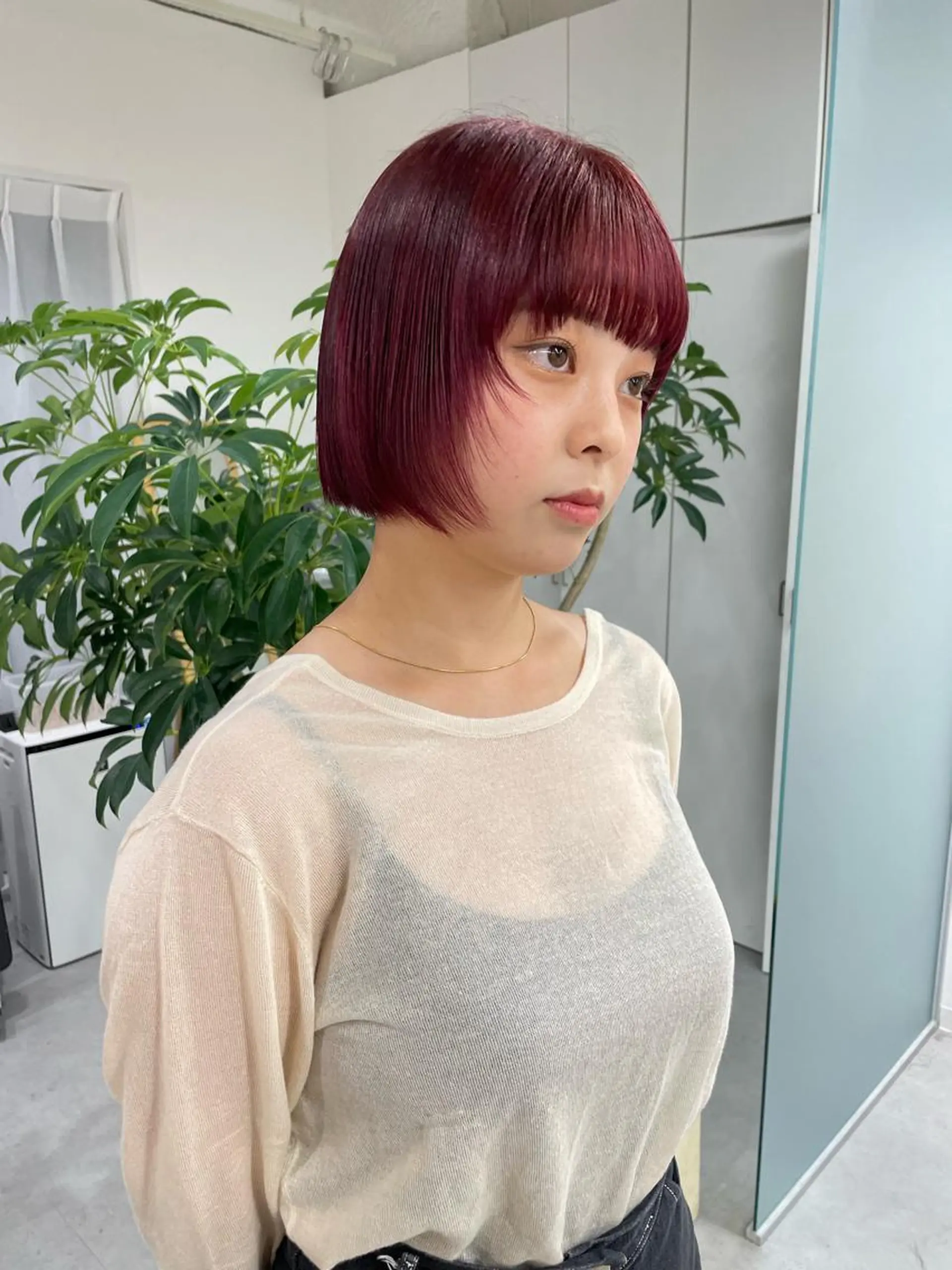 ショート 透明カラー/レイヤー misaki °*のヘアスタイル