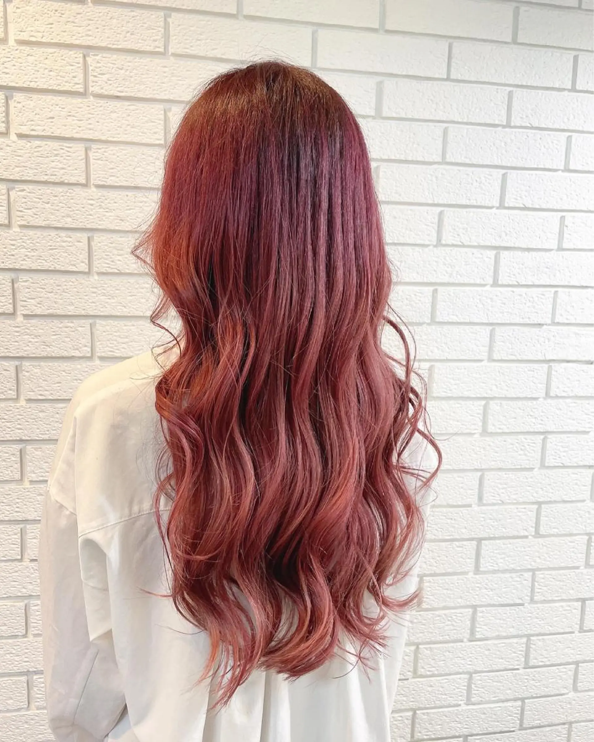 ロング カラー ブリーチ オレンジ ピンクカラー ニュアンスデザイン✄ YOU♡のヘアスタイル