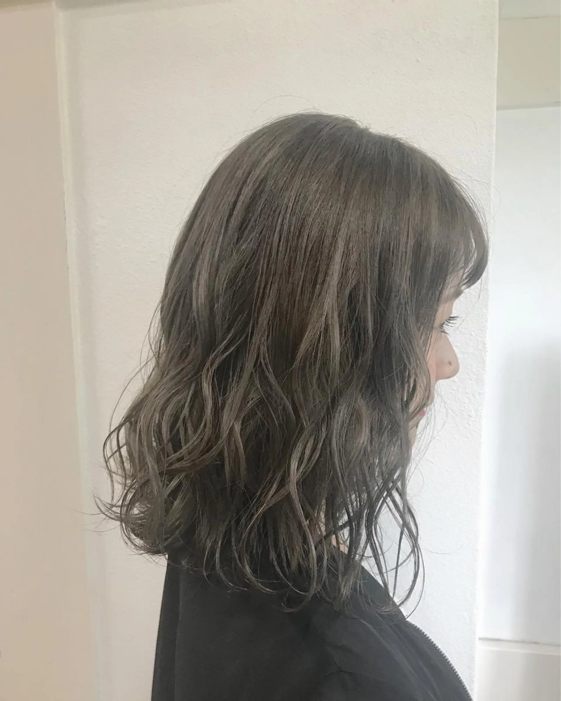 ミディアム カラー ヘアアレンジ グレージュ ヘアカラー トリートメント GiseL天神カラー 髪質改善/ブリーチのヘアスタイル