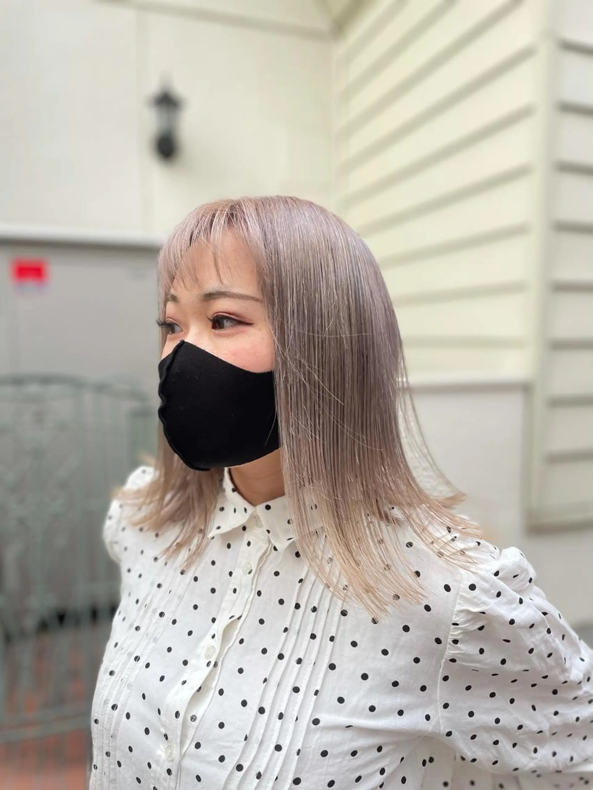 セミロング カラー ブリーチ ラベンダーカラー ヘアカラー トリートメント Lia所属・縮毛矯正の達人 ☆　松本のヘアスタイル
