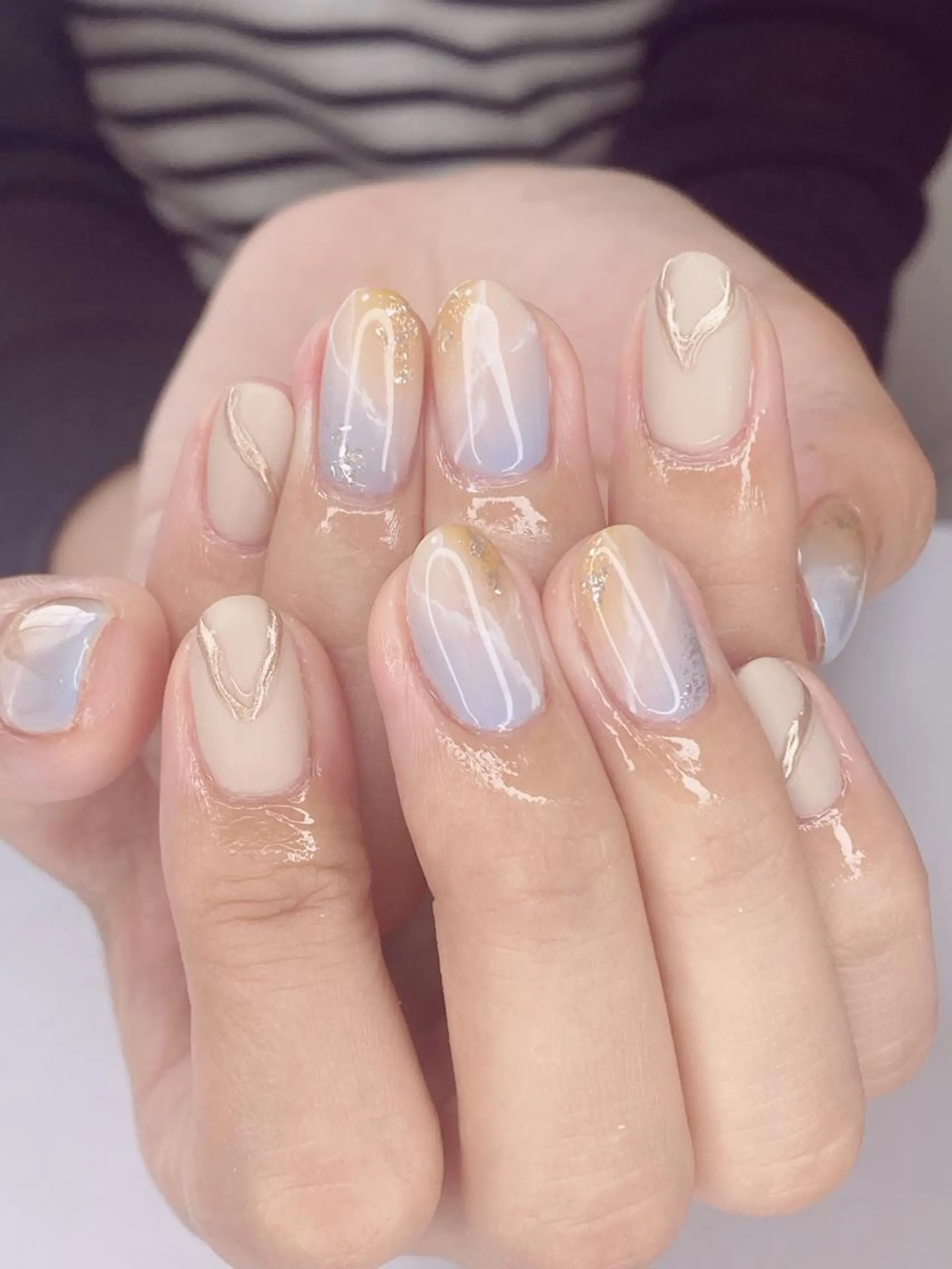 ネイル アートネイル オーロラネイル 桜ネイル クリアネイル フットネイル Nail Salon ertiのネイルデザイン