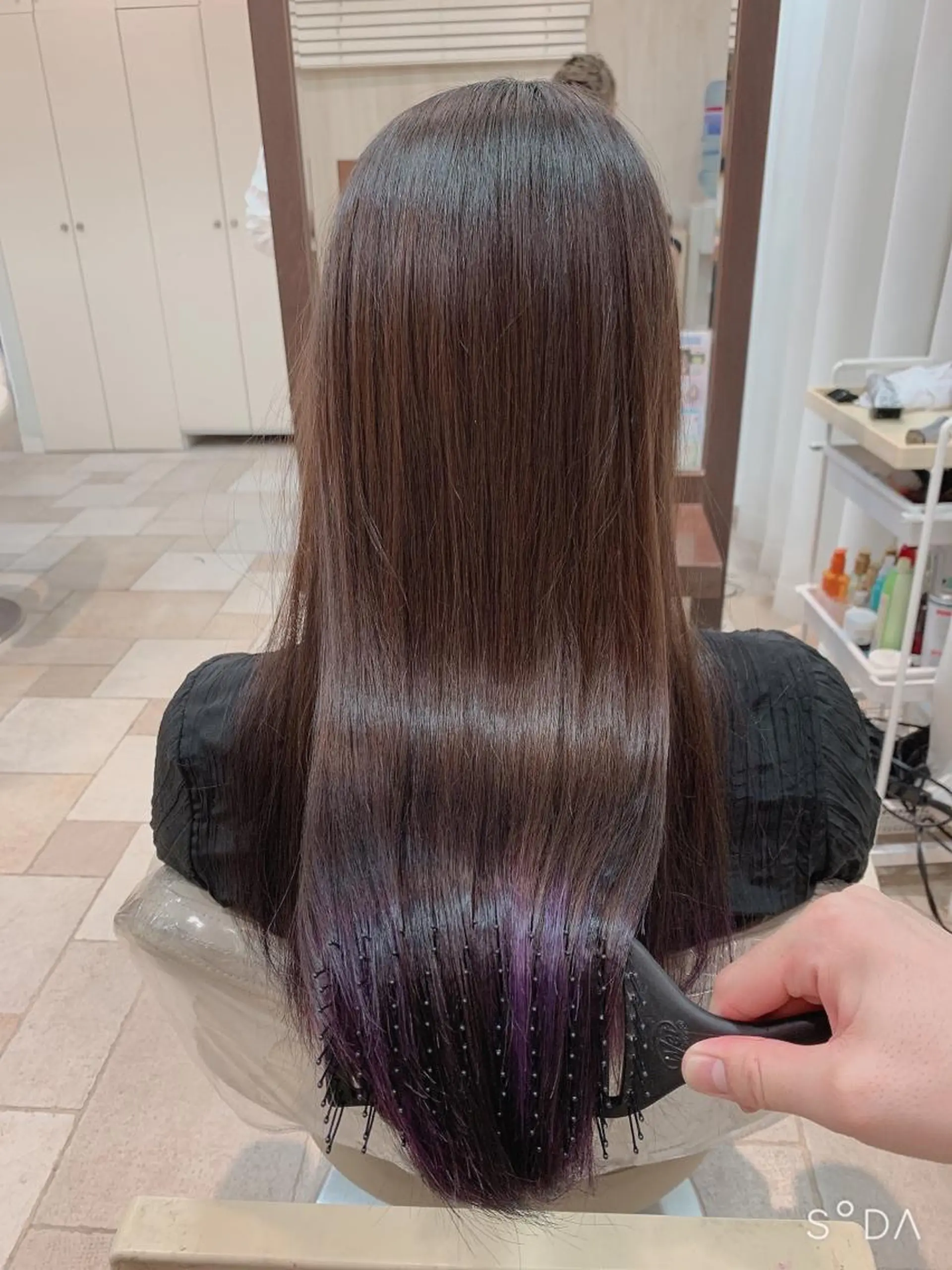 ロング パーマ 縮毛矯正 美髪矯正/髪質改善 /ヨナミネのヘアスタイル