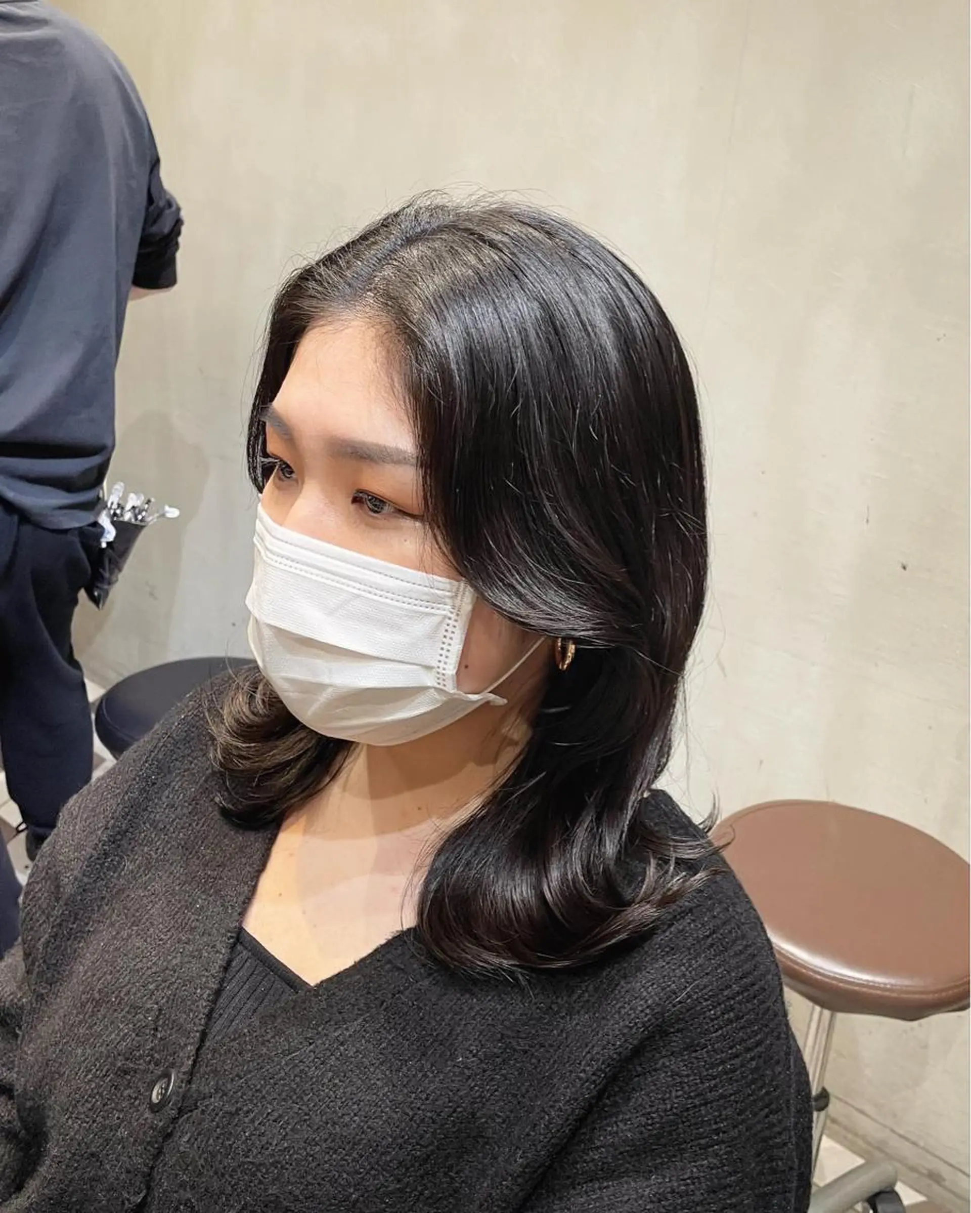 セミロング カラー ヘアアレンジ くびれヘア 韓国風ヘア レイヤーカット 小顔カット カット トリートメント 酸性縮毛矯正🧴韓国 レイヤー/髪質改善のヘアスタイル