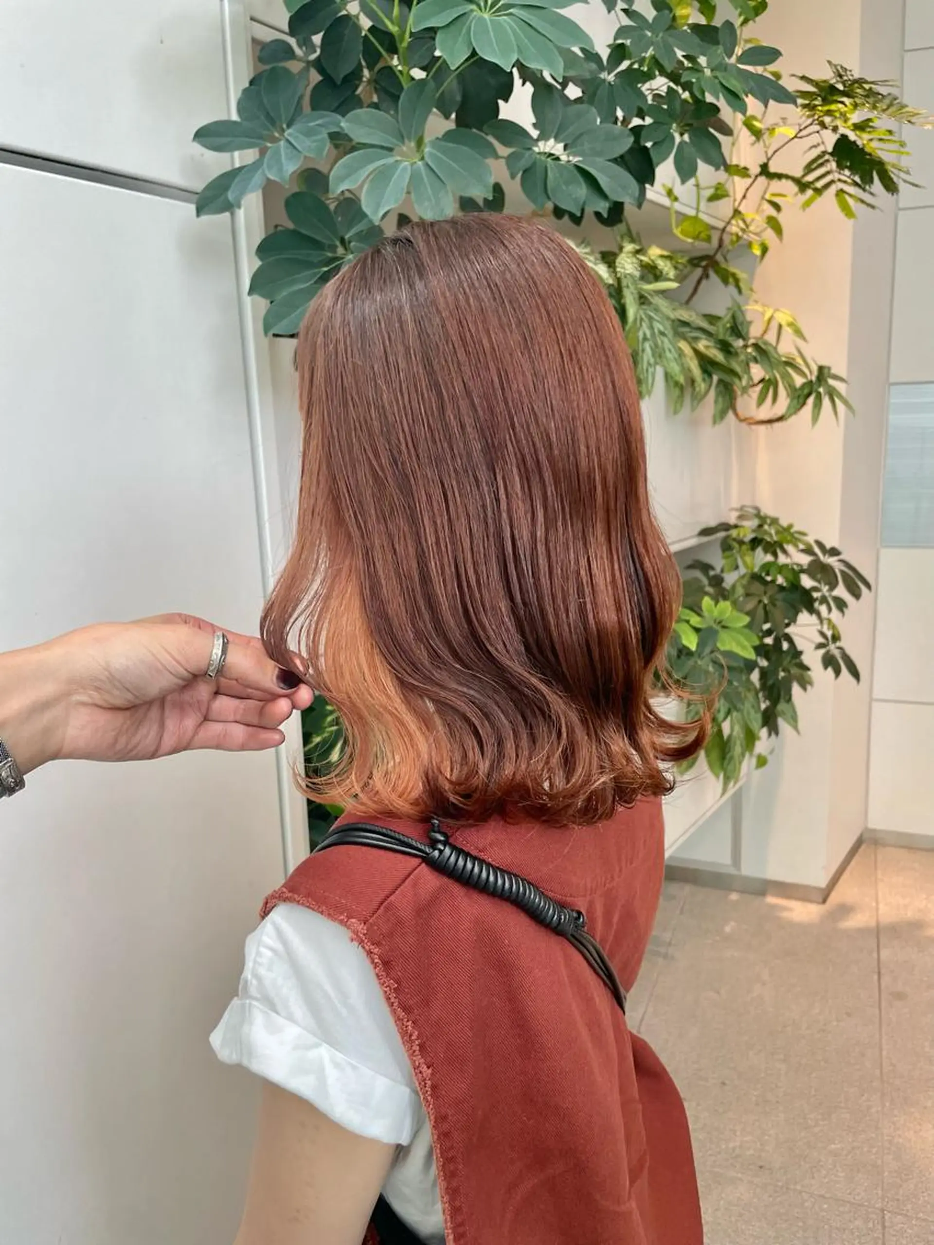 ミディアム ヘアカラー トリートメント 完全個室サロン💐 代表取締役💐梶谷のヘアスタイル