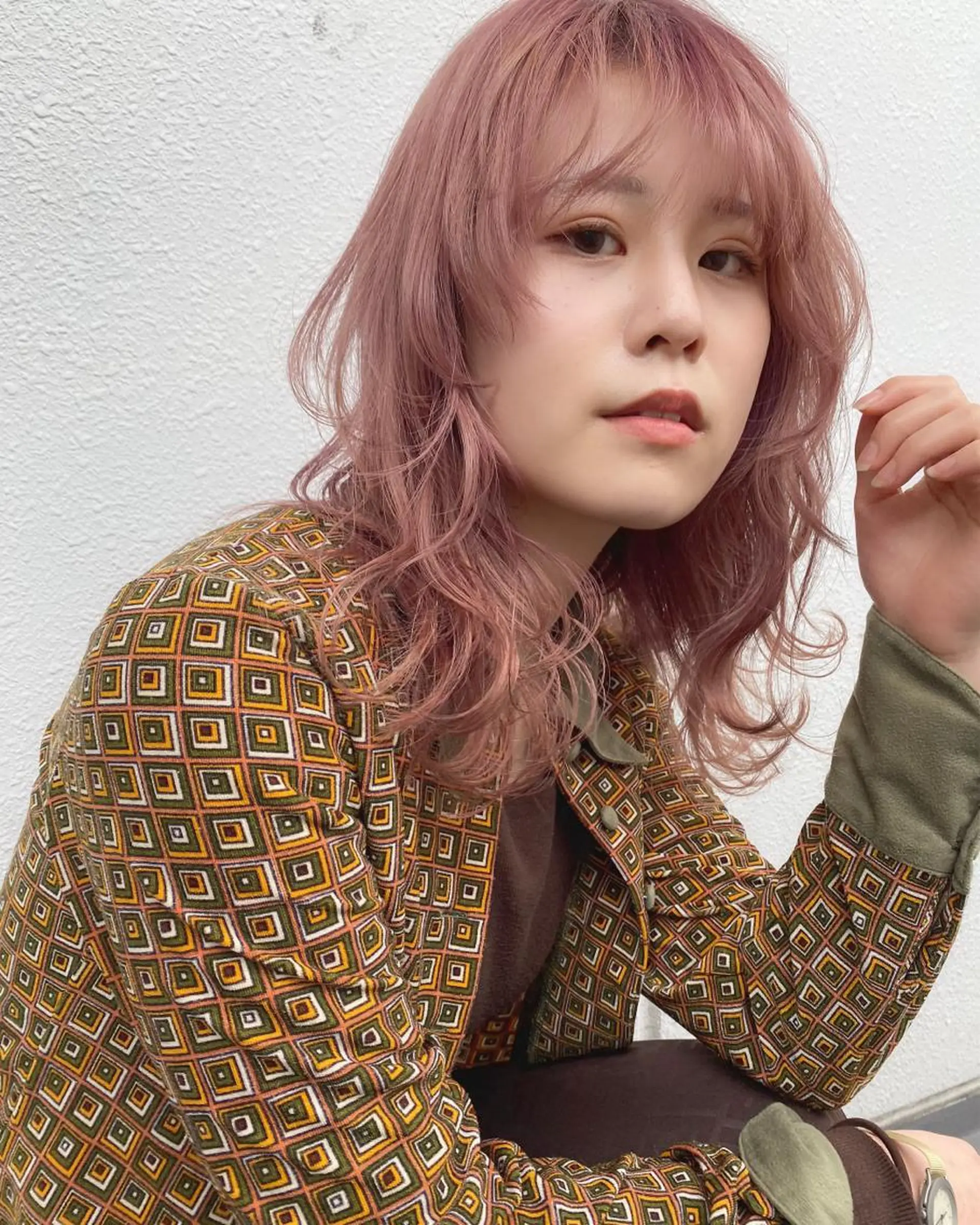 ミディアム カラー ハイトーンカラー ピンクカラー ヘアカラー ♡manami ♡のヘアスタイル