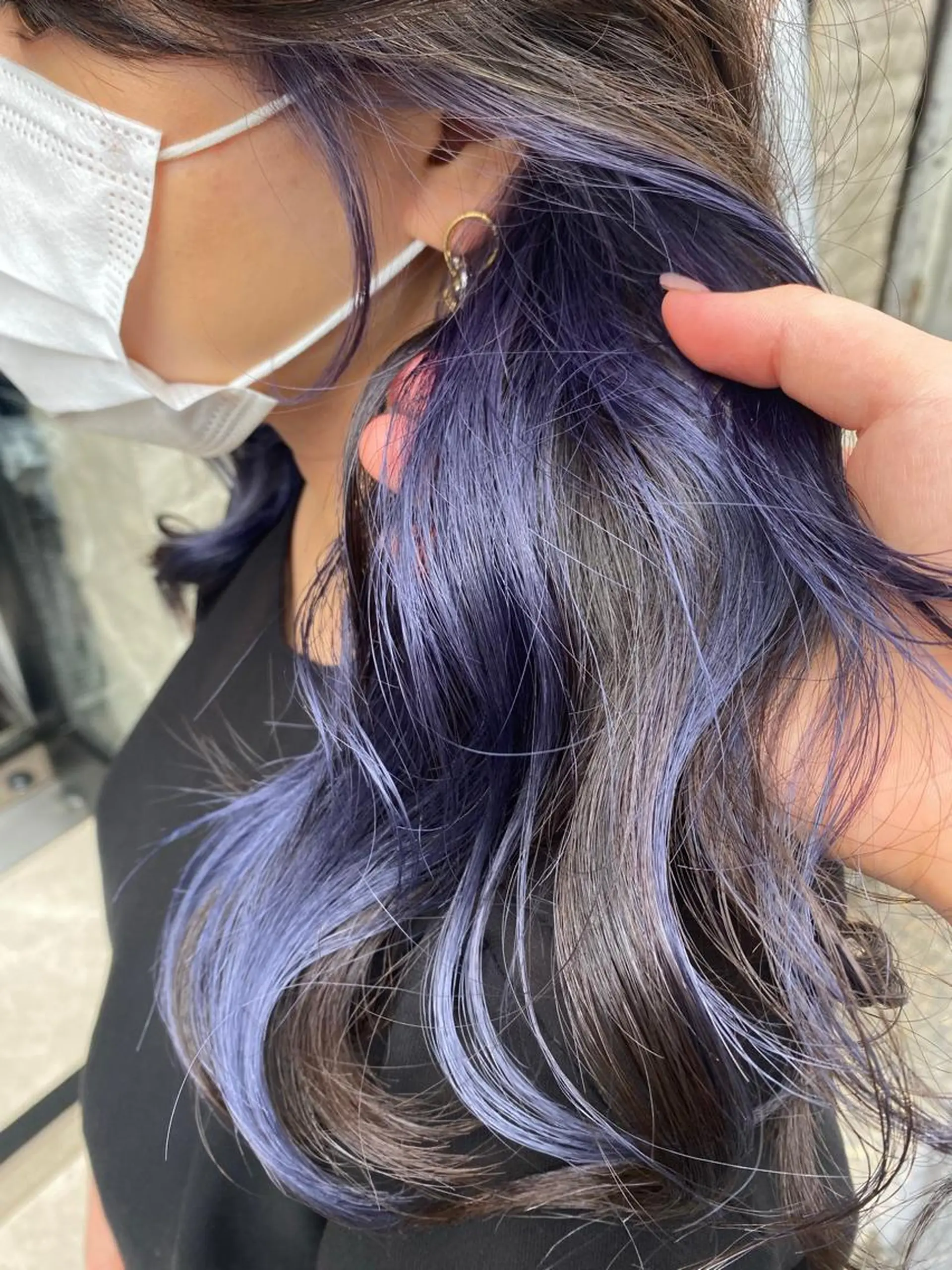 セミロング カラー ヘアアレンジ ブリーチ 🌙レイヤー,韓国 ヘア🌙harukaのヘアスタイル