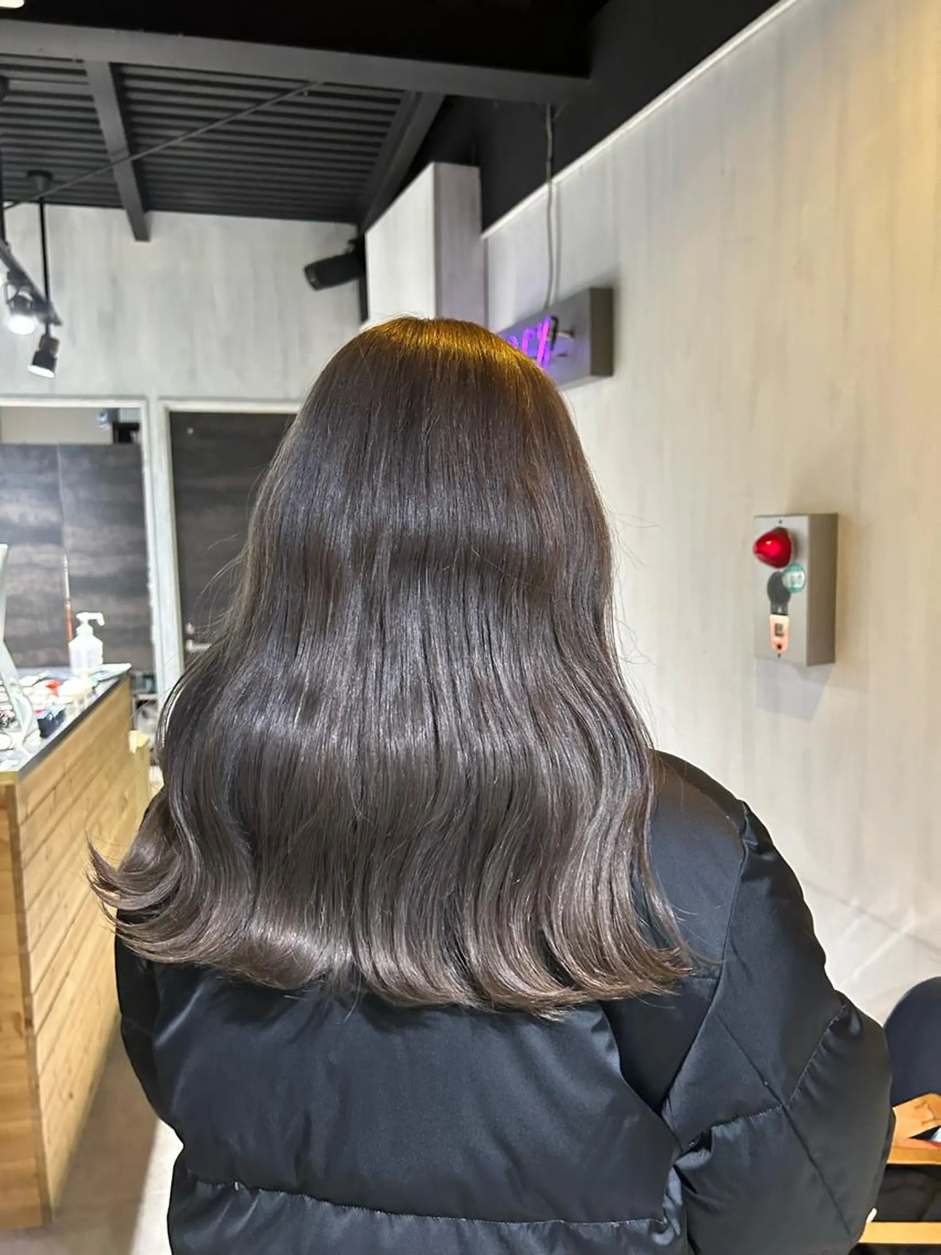ロング アッシュ ピンクブラウン パープルカラー 髪質改善 トリートメント MEI🎀垢抜けカラ ー🎀韓国styleのヘアスタイル
