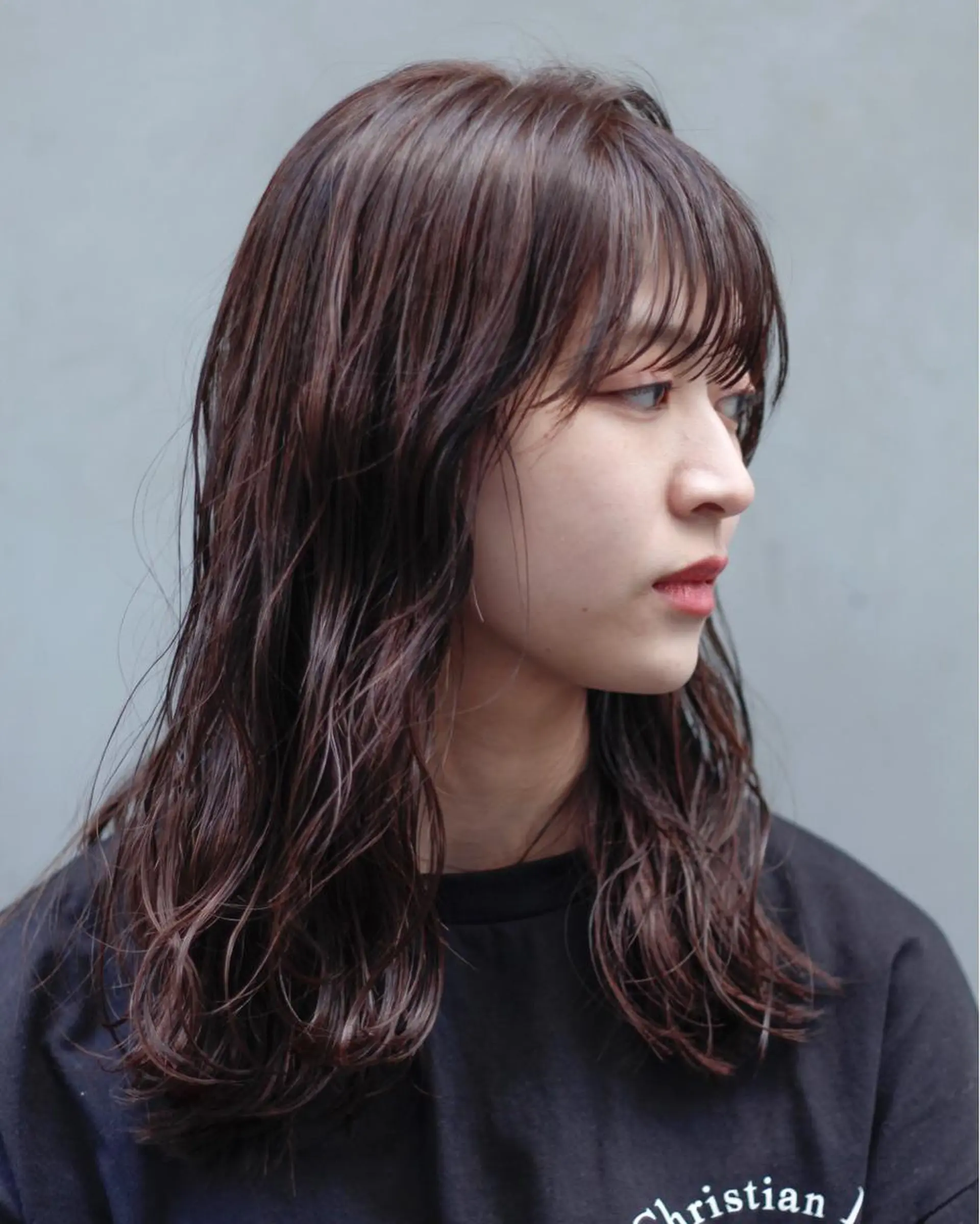 セミロング カラー ベージュカラー ピンクカラー ピンクベージュ 艶ハイトーンブリーチ 🌈小林侑雅のヘアスタイル