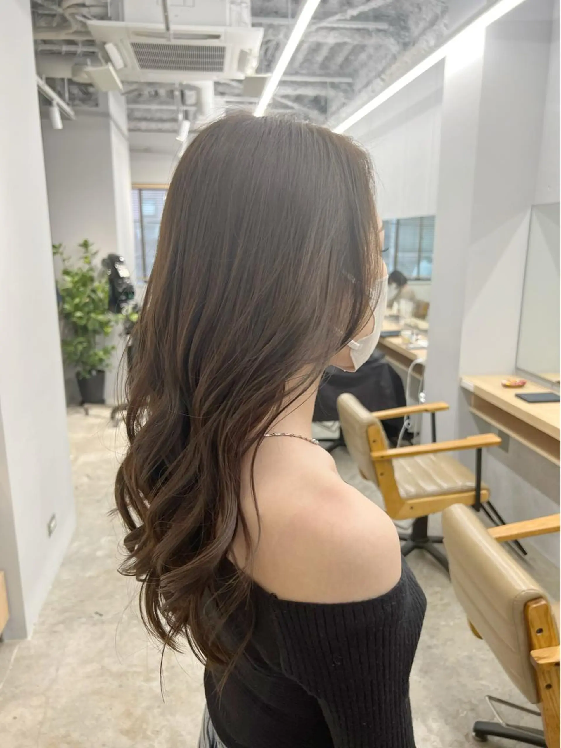 ロング カラー グレージュ モカグレージュ カット ヘアカラー トリートメント 代表　YUKI ☆のヘアスタイル