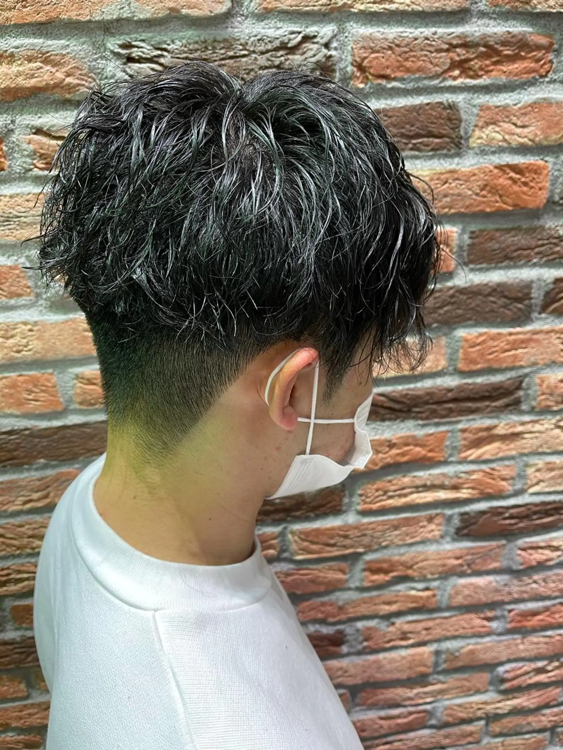 ショート パーマ メンズ カット パーマ メンズパーマフェード シモジタカヒロのヘアスタイル