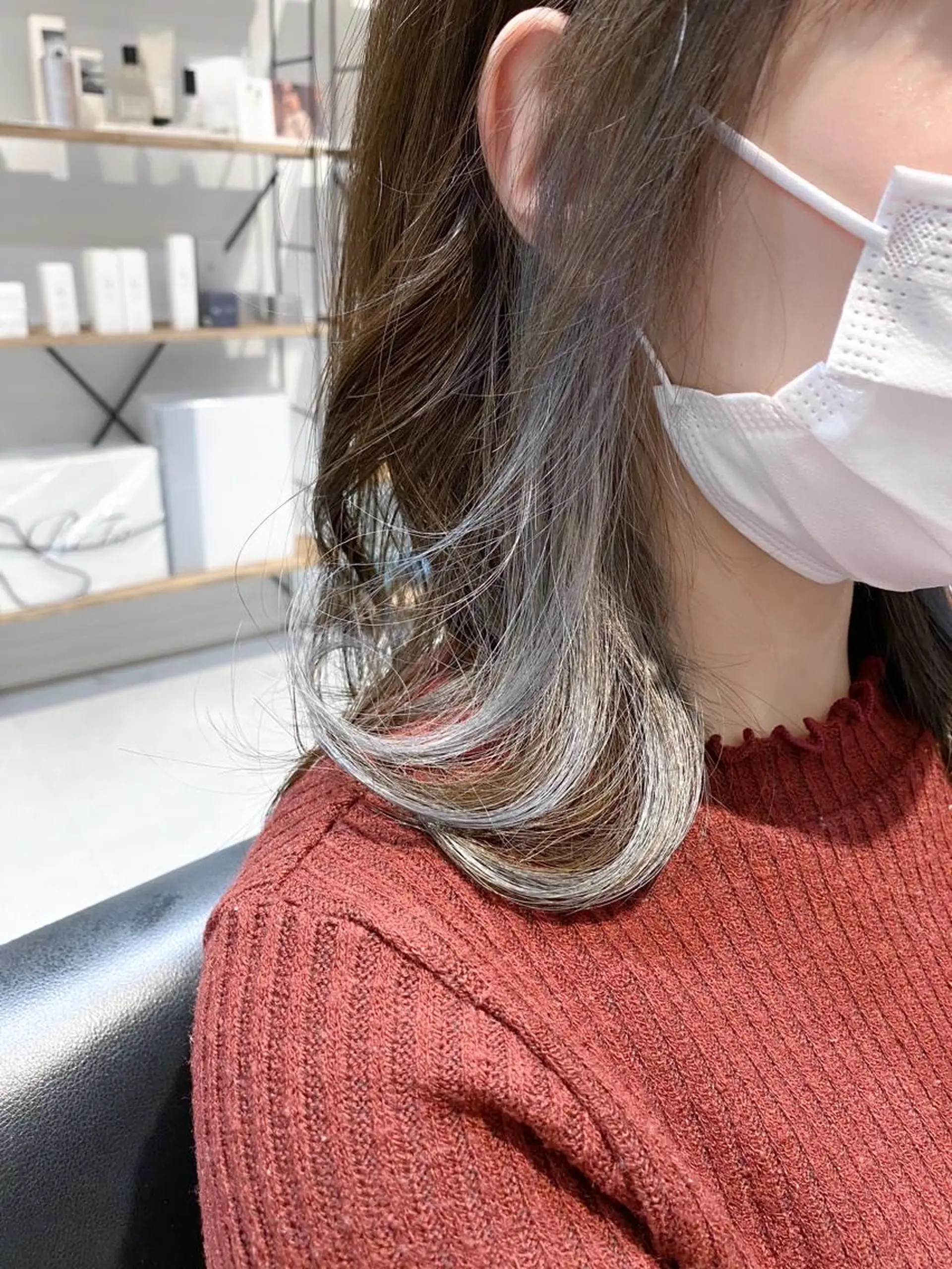 セミロング カラー インナーカラー ヘアカラー トリートメント Meena by urban所属・丹羽 隼人/髪質改善 /韓国ヘア🇰🇷のヘアスタイル