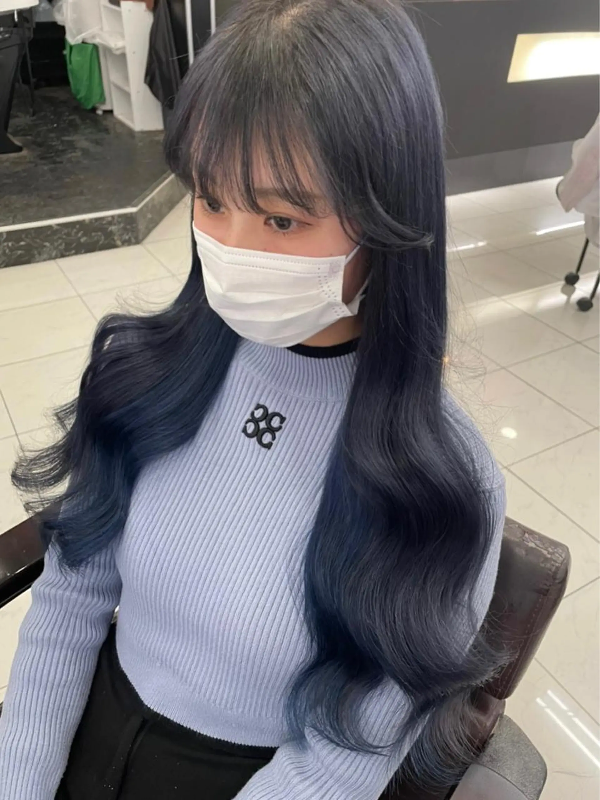 ロング カット ヘアカラー トリートメント エクステ Ria OSAKA　梅田所属・マリカ🦋韓国 ハイトーン/エクステのヘアスタイル