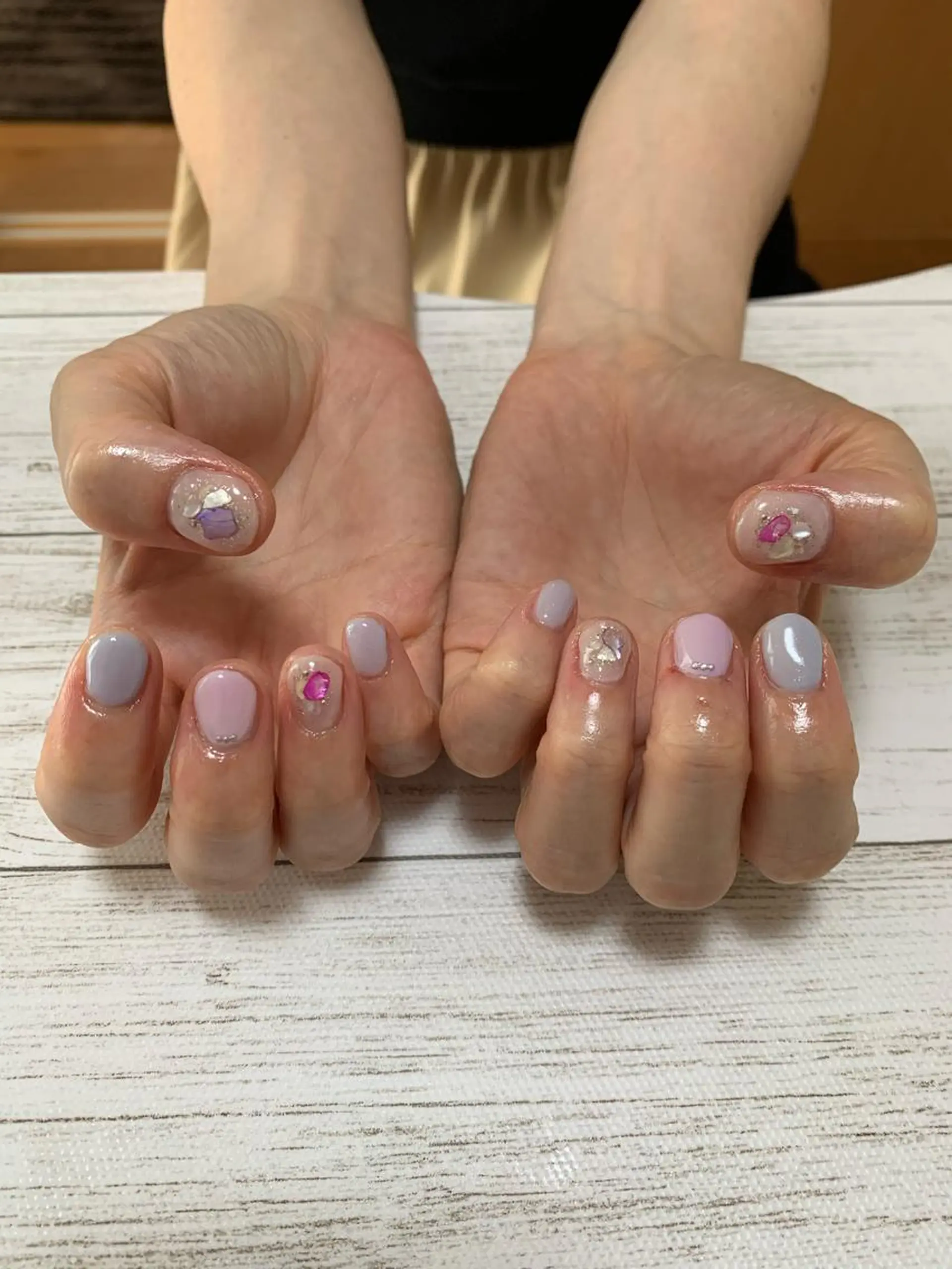 ネイル シンプルネイル ハンドネイル nakamoto yuukaのネイルデザイン