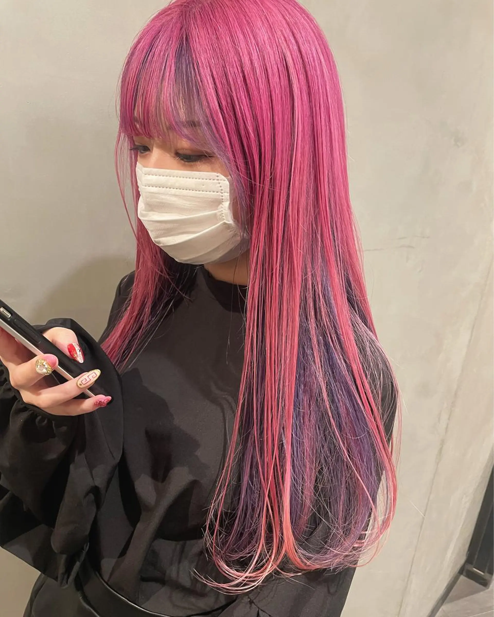 ロング カラー ヘアカラー トリートメント 優 作のヘアスタイル