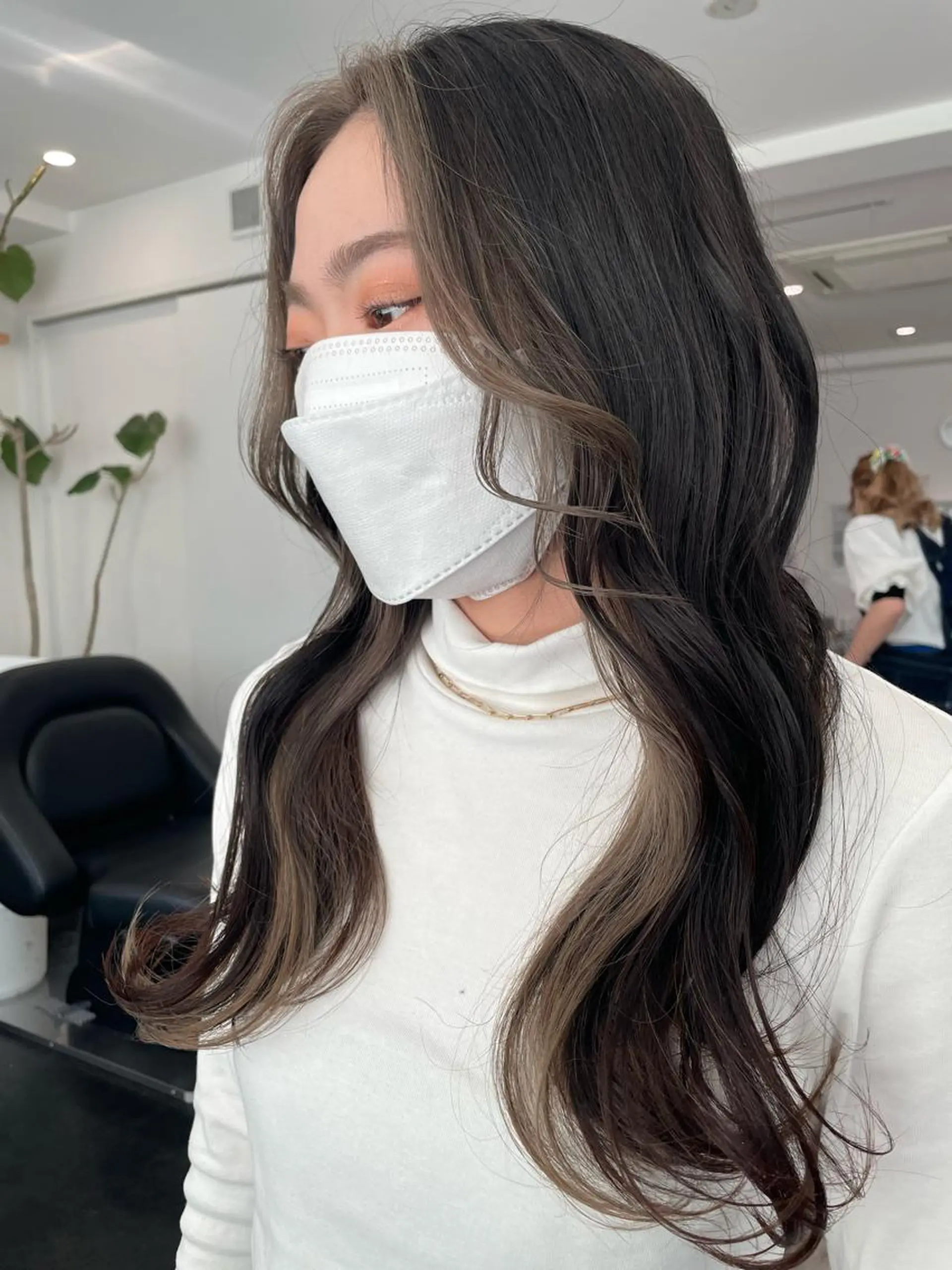 ロング カラー ヘアカラー 京都美容師 塩のヘアスタイル