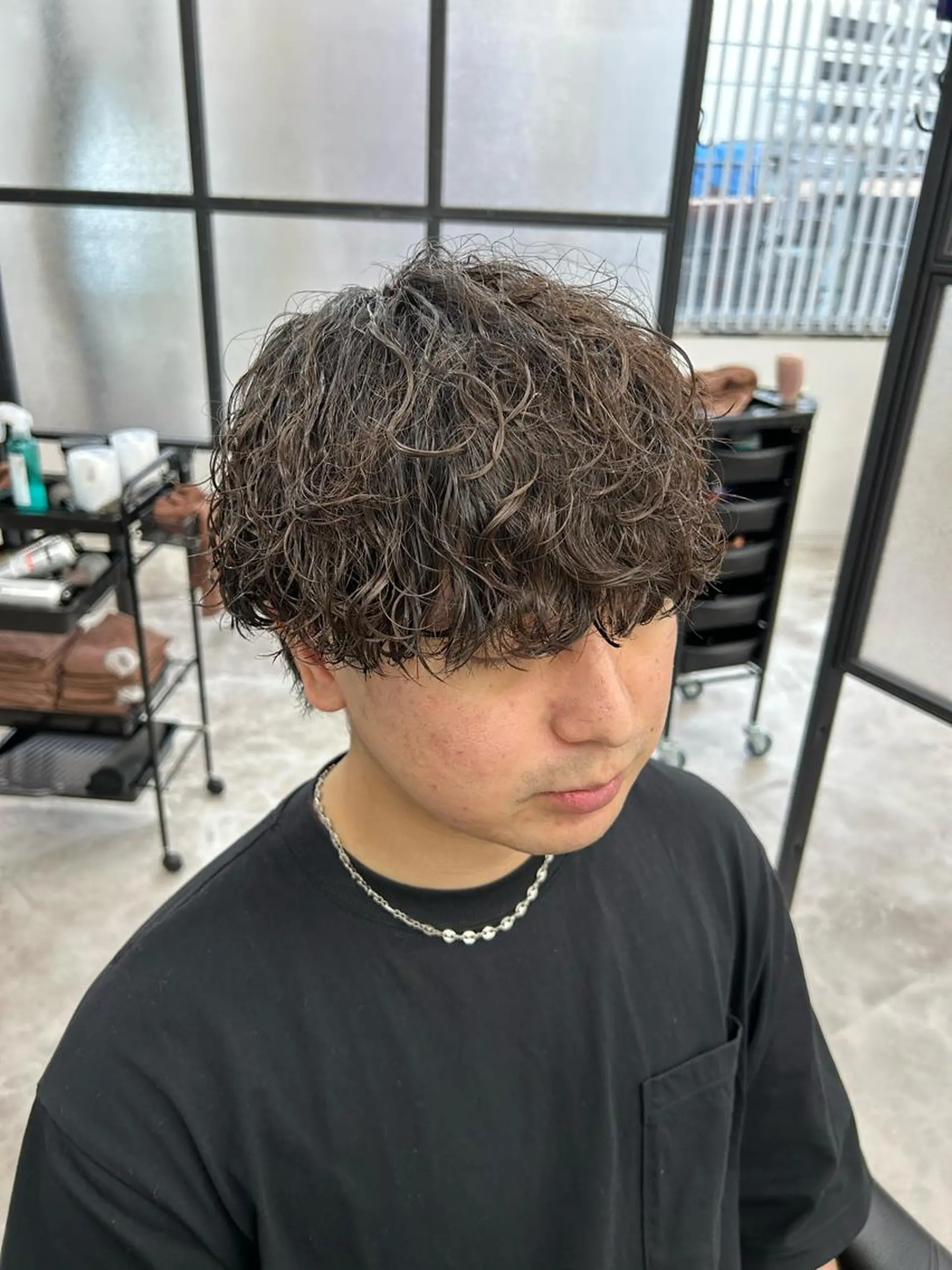 メンズ カット パーマ ✨パーマ×ハイトーン Futo✨のヘアスタイル