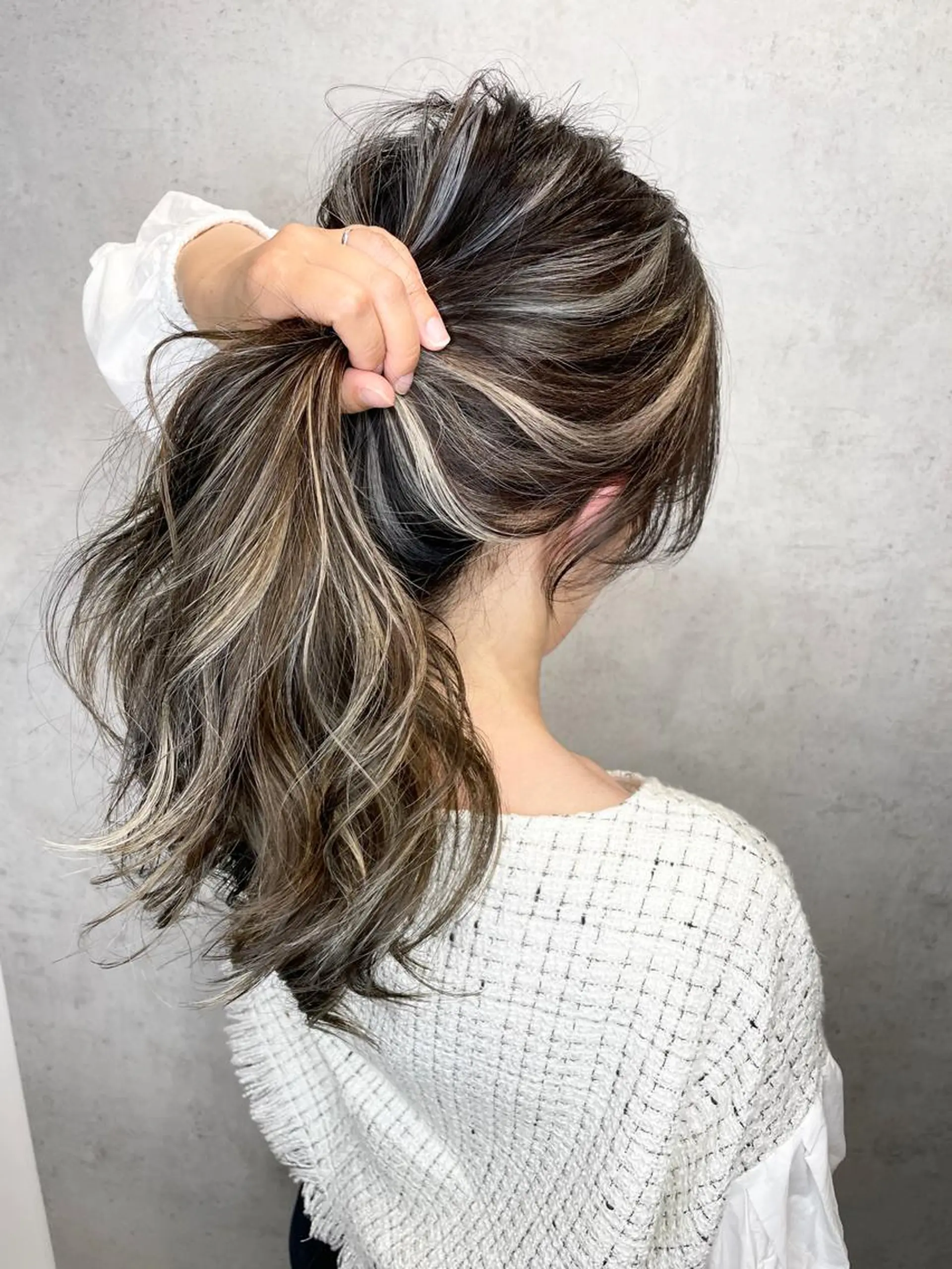 セミロング カラー 神野 雅樹のヘアスタイル