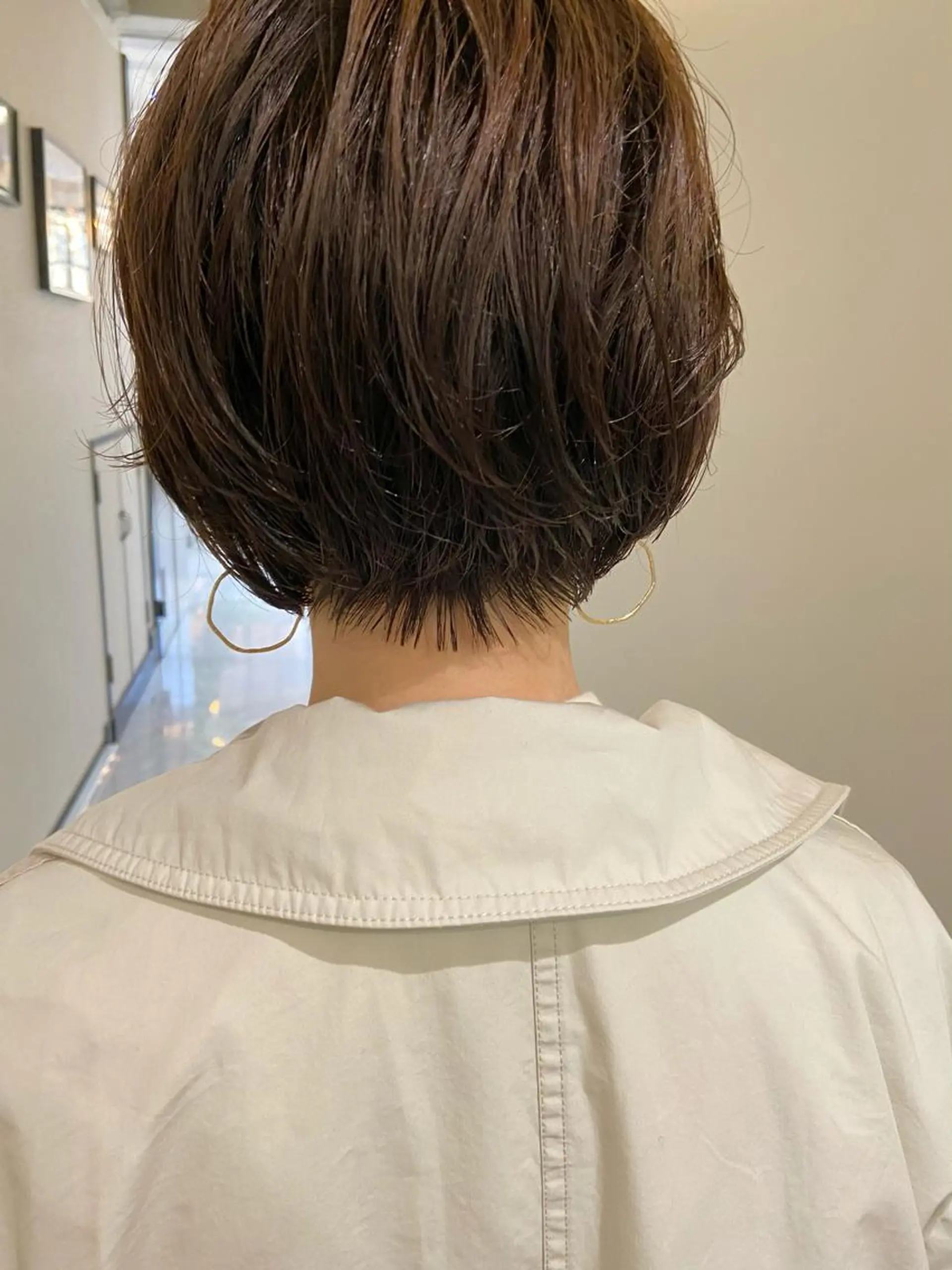ショート カラー パーマ ヘアアレンジ ショートヘア カット 田中 あやなのヘアスタイル