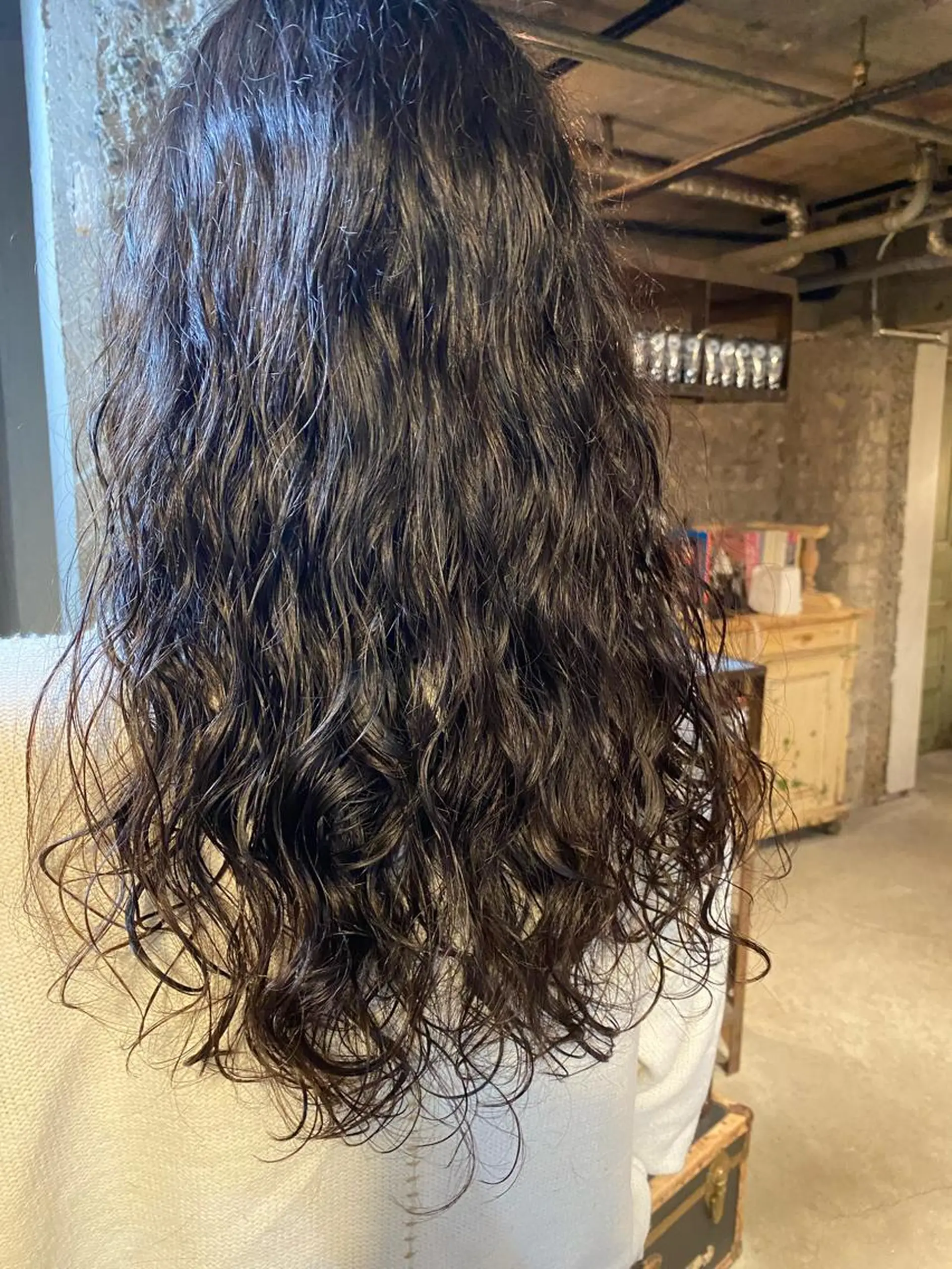 ロング パーマ ソバージュ お任せヘア☘️☘️ 及川渚のヘアスタイル