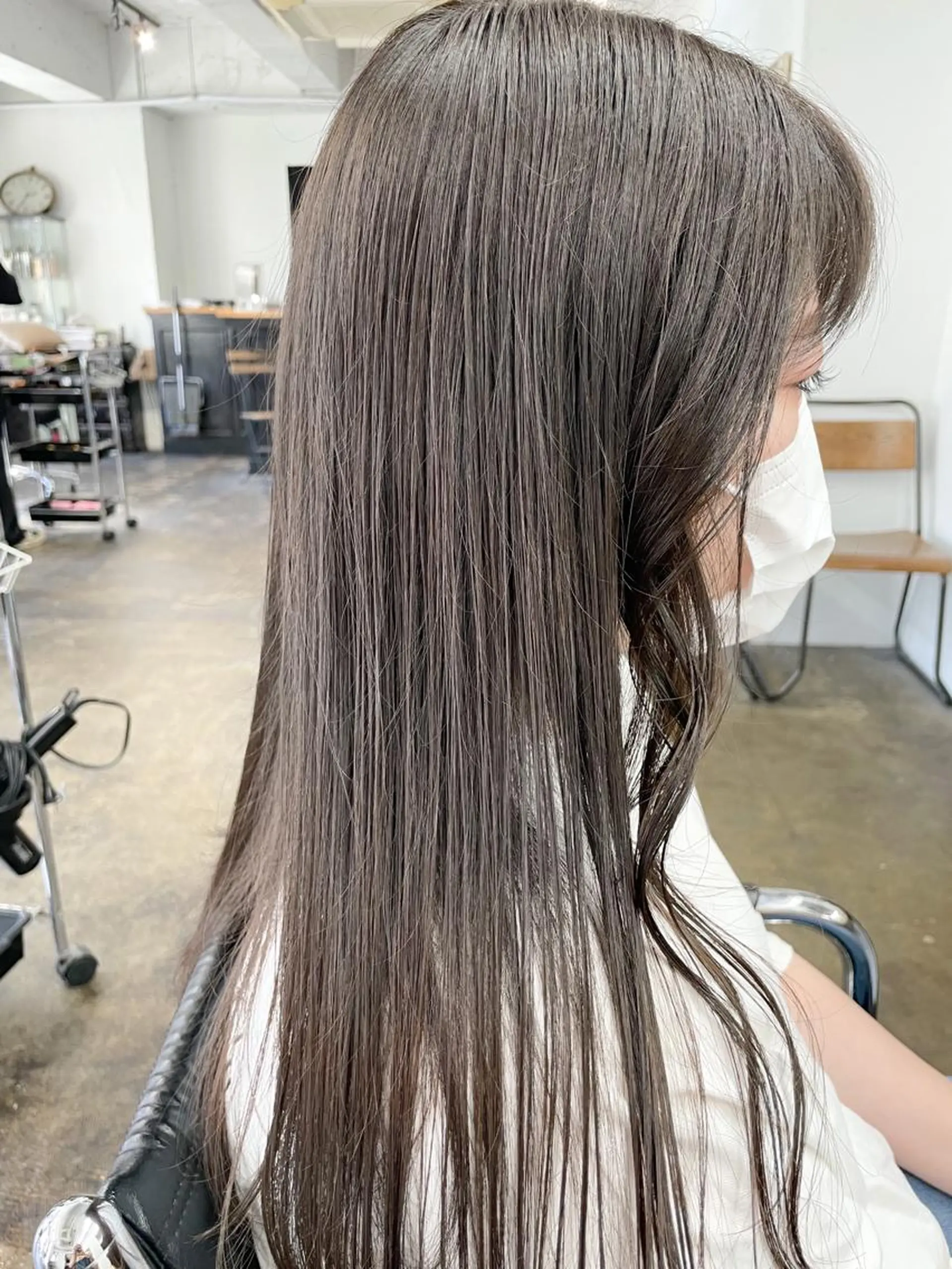ロング カラー ヘアカラー トリートメント ✨ブリーチなし透明感 池袋　水野のヘアスタイル