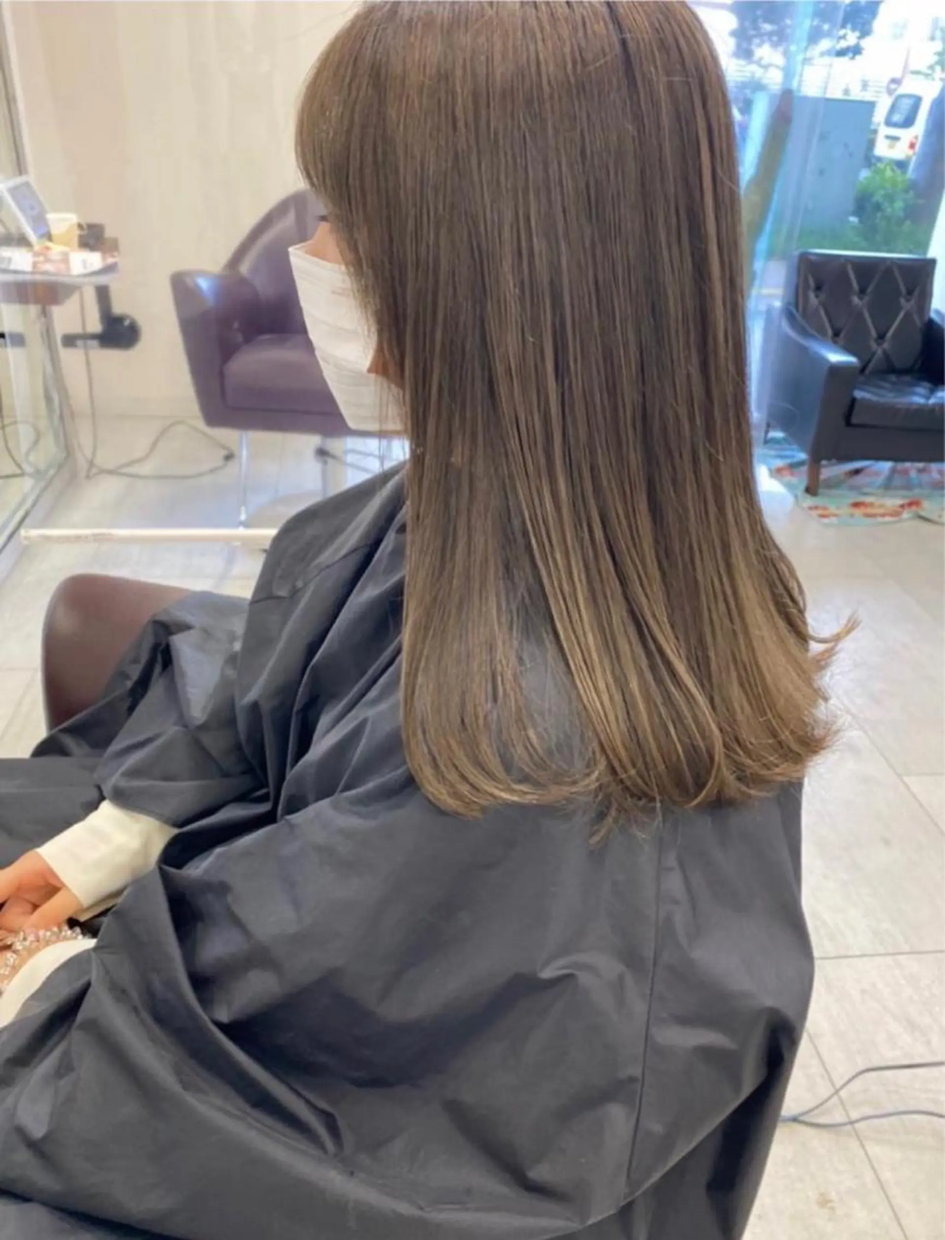 ミディアム ダブルカラー/韓国 ヘア/さわのあかねのヘアスタイル