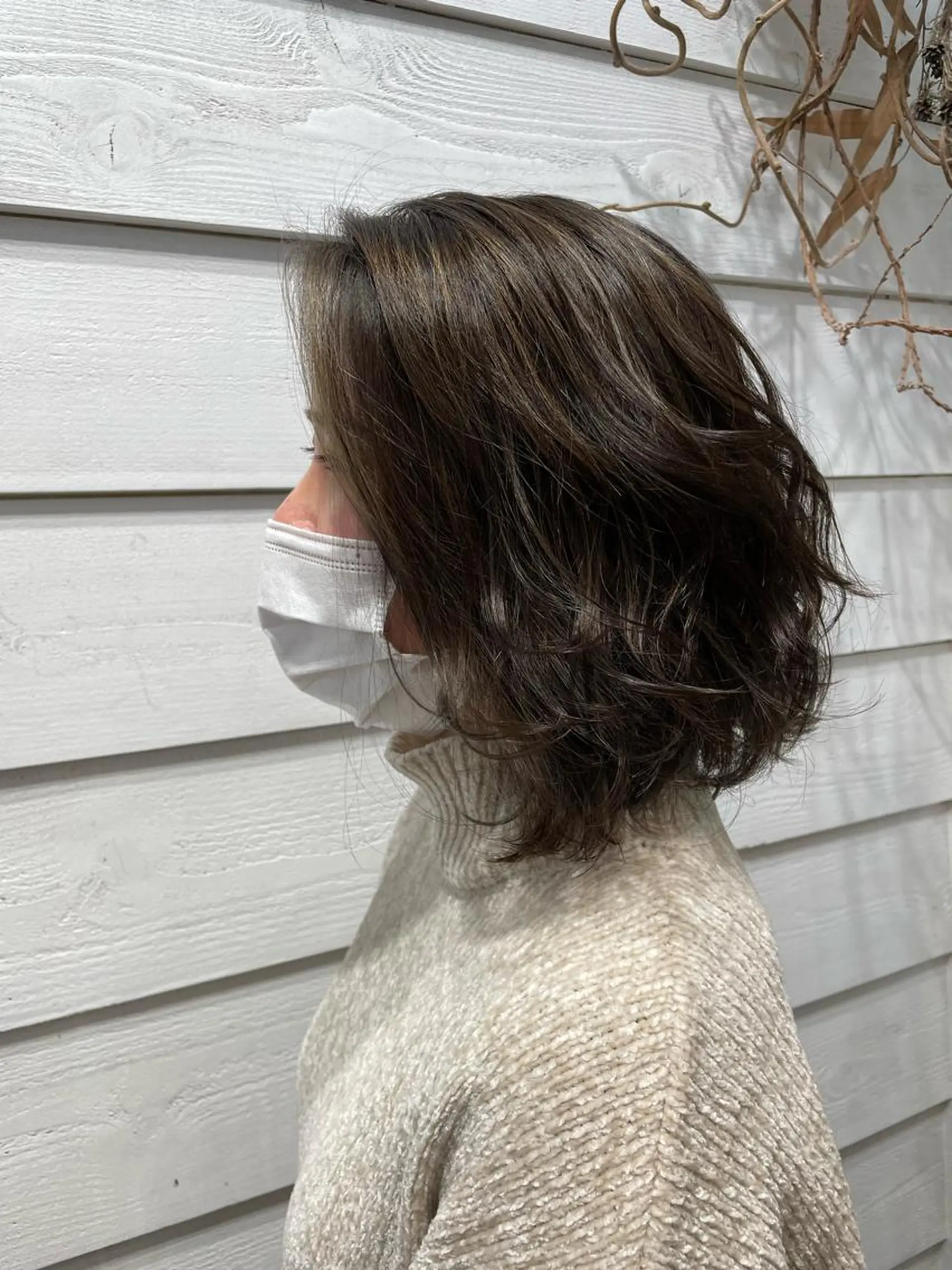 ショート カラー ショートレイヤー 丸みショート グラデーションカラー くびれヘア くせ毛 カット ヘアカラー トリートメント newline銀座所属・銀座ショート/ 大人ショート/金子涼のヘアスタイル