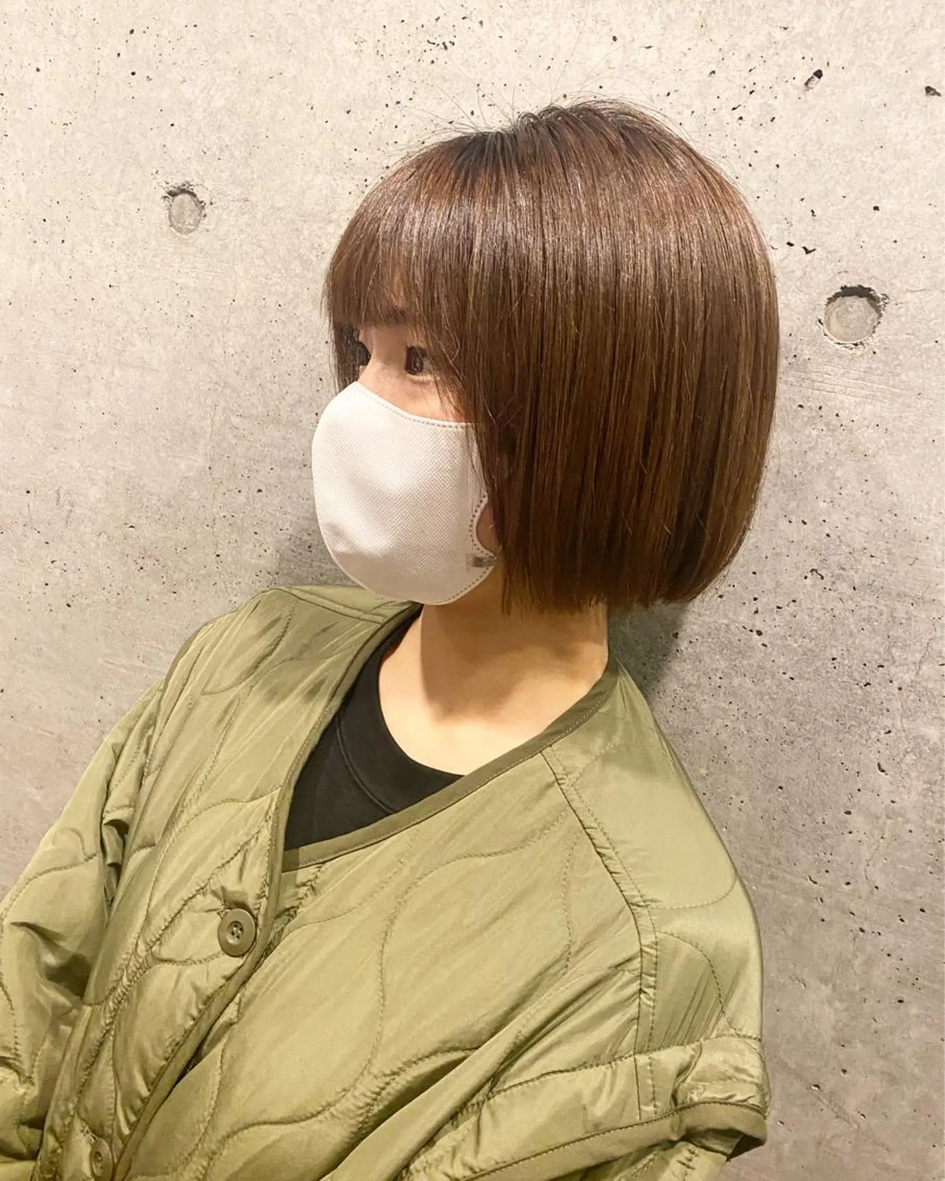 ショート カット ヘアカラー トリートメント ヘッドスパ 後藤紗英/髪質改善 /オリーブベージュのヘアスタイル