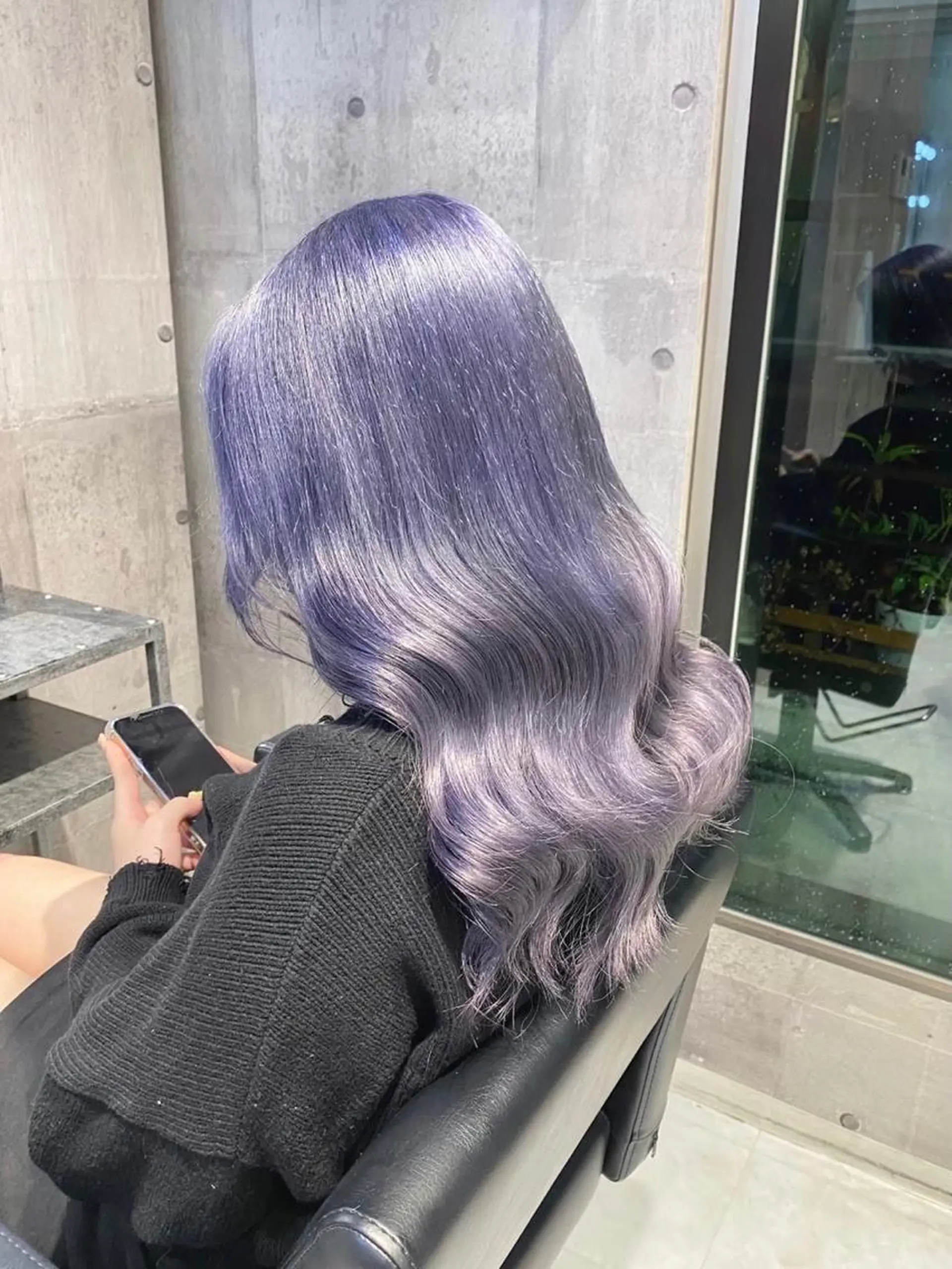 セミロング アッシュ アッシュグレー アッシュグレージュ ミストバング ピンクブラウン ハイトーン×エクステ 💞くるみのヘアスタイル