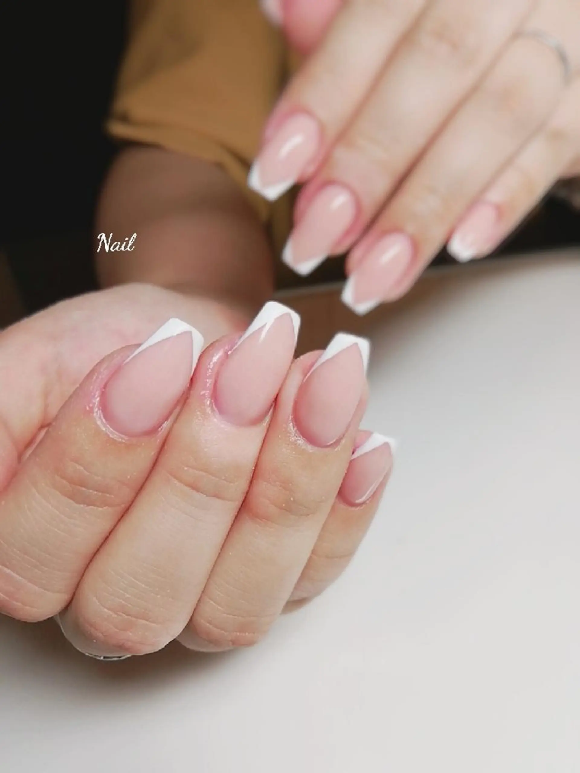 ネイル ミディアム フレンチネイル BlissNail ブリスネイルのネイルデザイン