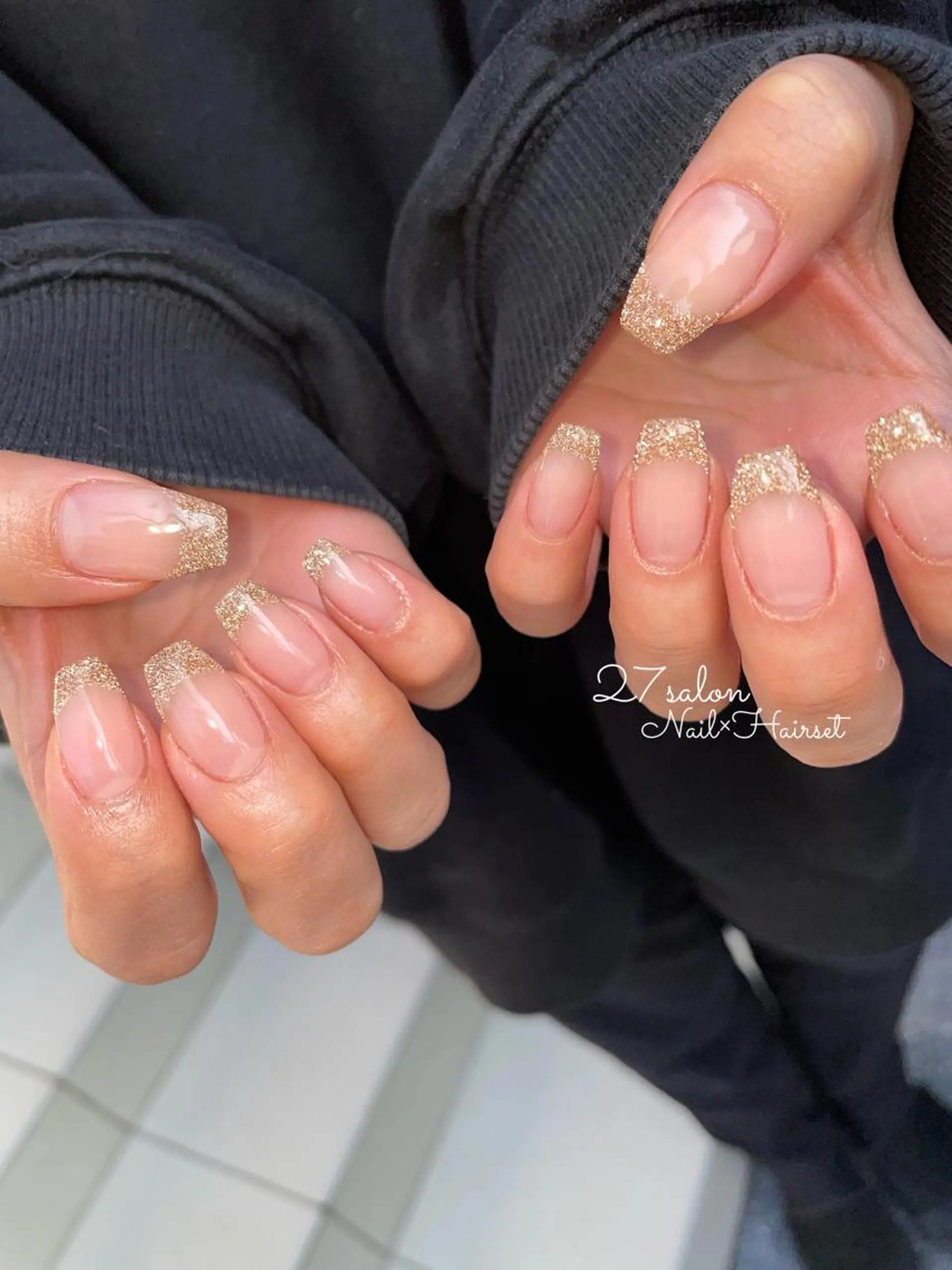 ネイル フラッシュネイル フレンチネイル 27salon yuinaのその他イメージ