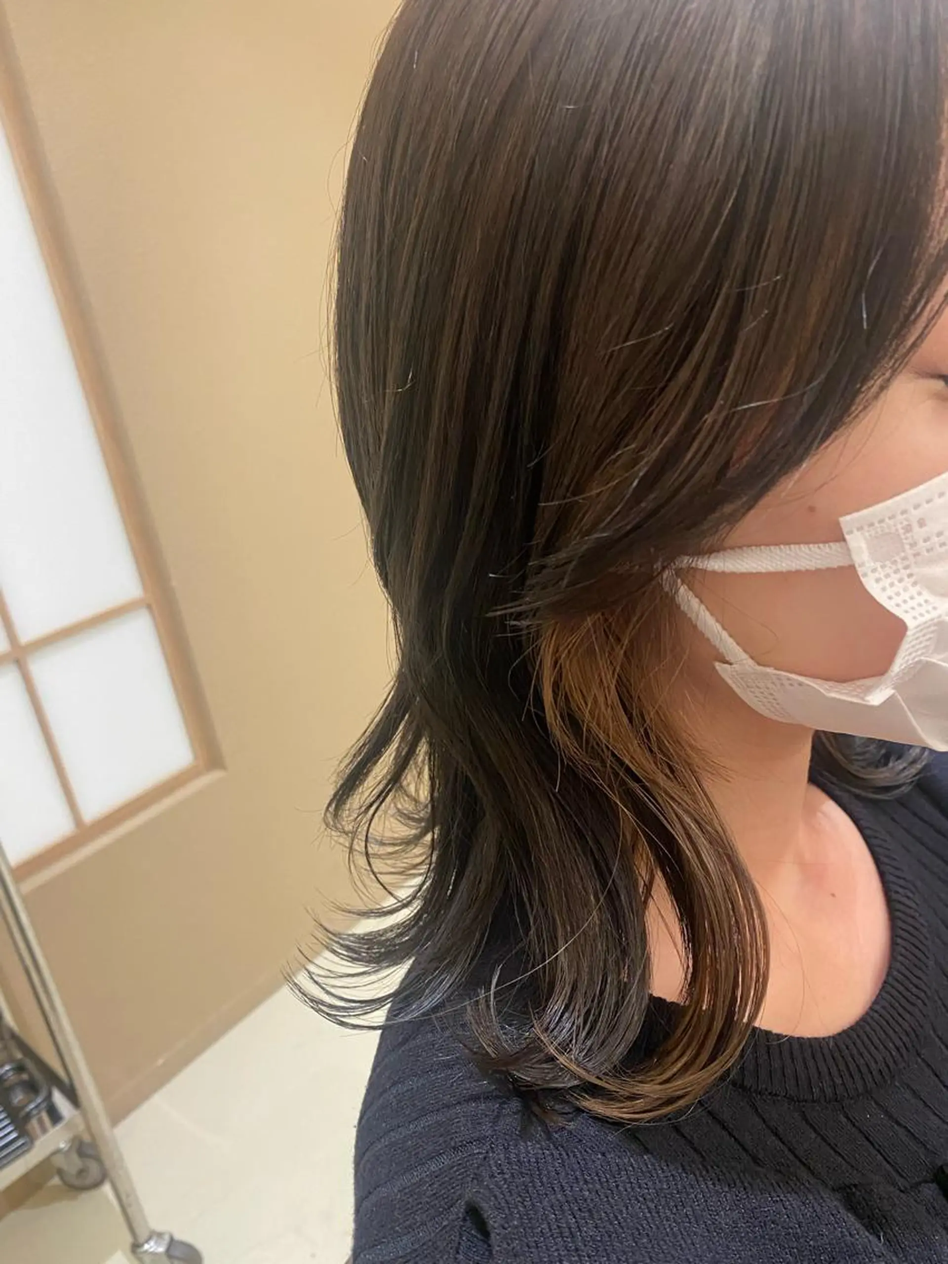 ミディアム 顔周りカット 韓国風ヘア カット ヘアカラー みやび🫧髪質改善 🫧透明感カラー🫧のヘアスタイル