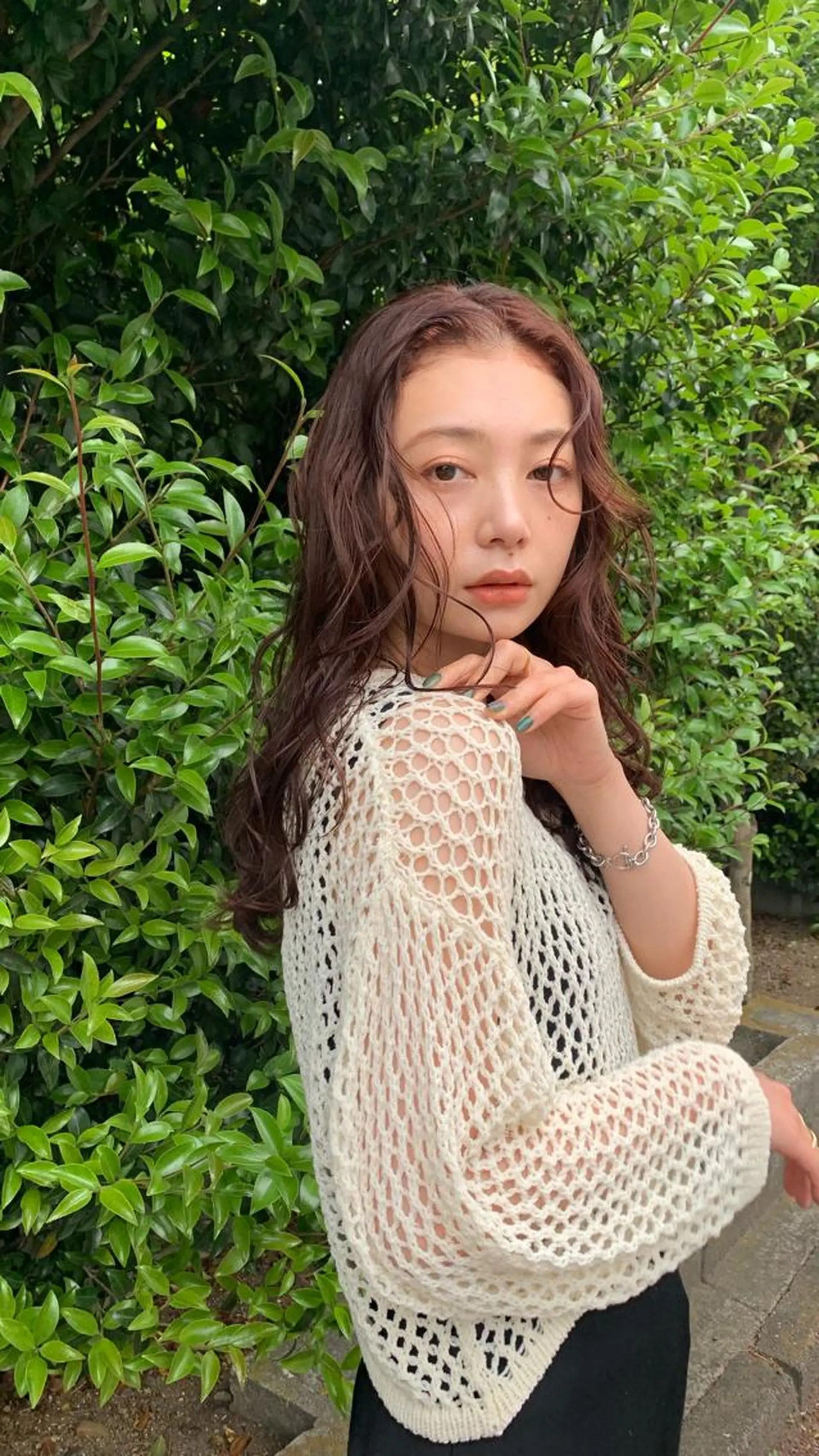 ロング カラー SABO 🪴岡田知佳のヘアスタイル