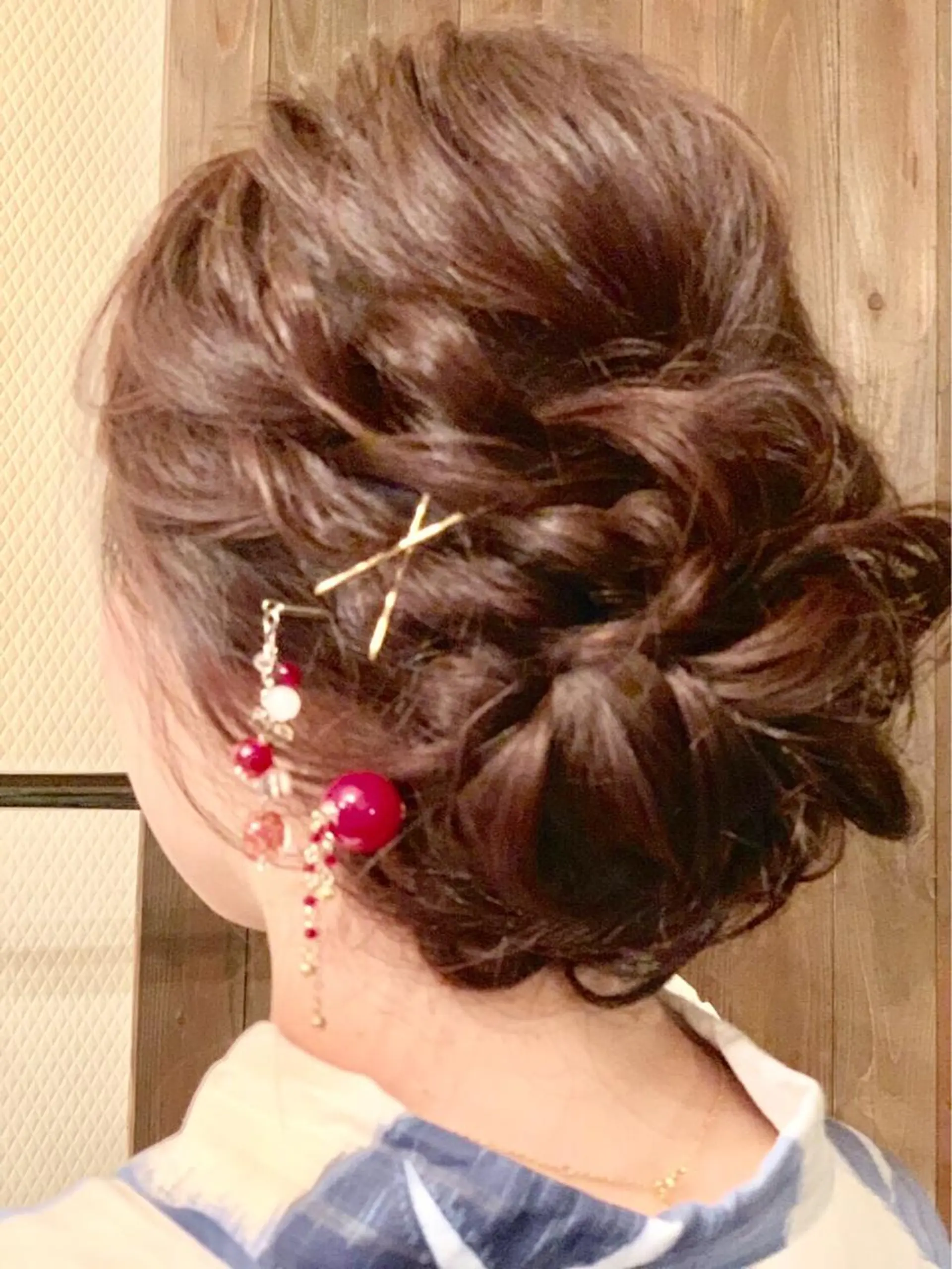 ロング ヘアアレンジ 浴衣 ヘアセット Kanani所属・田中 佐枝子のヘアスタイル