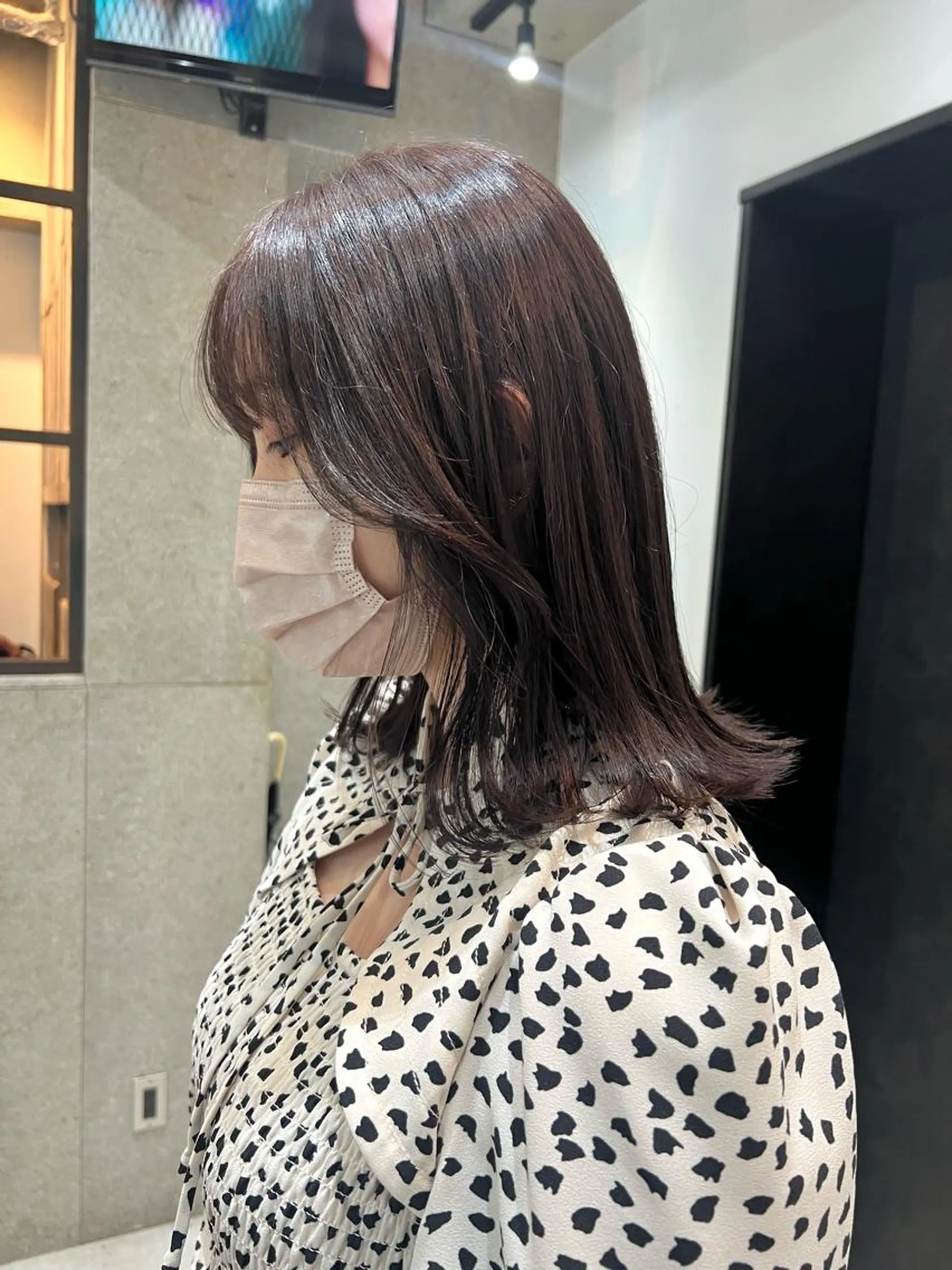 ミディアム カラー ラベンダーカラー カット トリートメント 🌿ニュアンスヘア 🌿福田沙也加のヘアスタイル