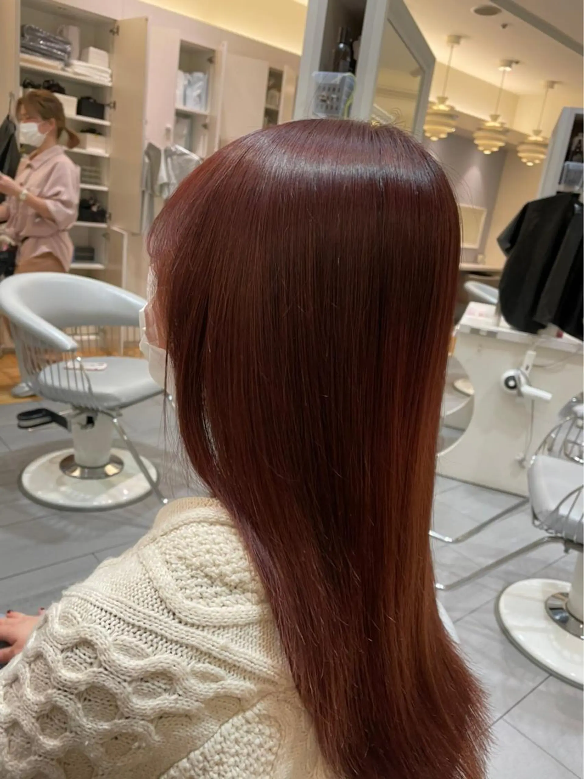 ロング カラー 韓国風レイヤーカット 松葉翔のヘアスタイル